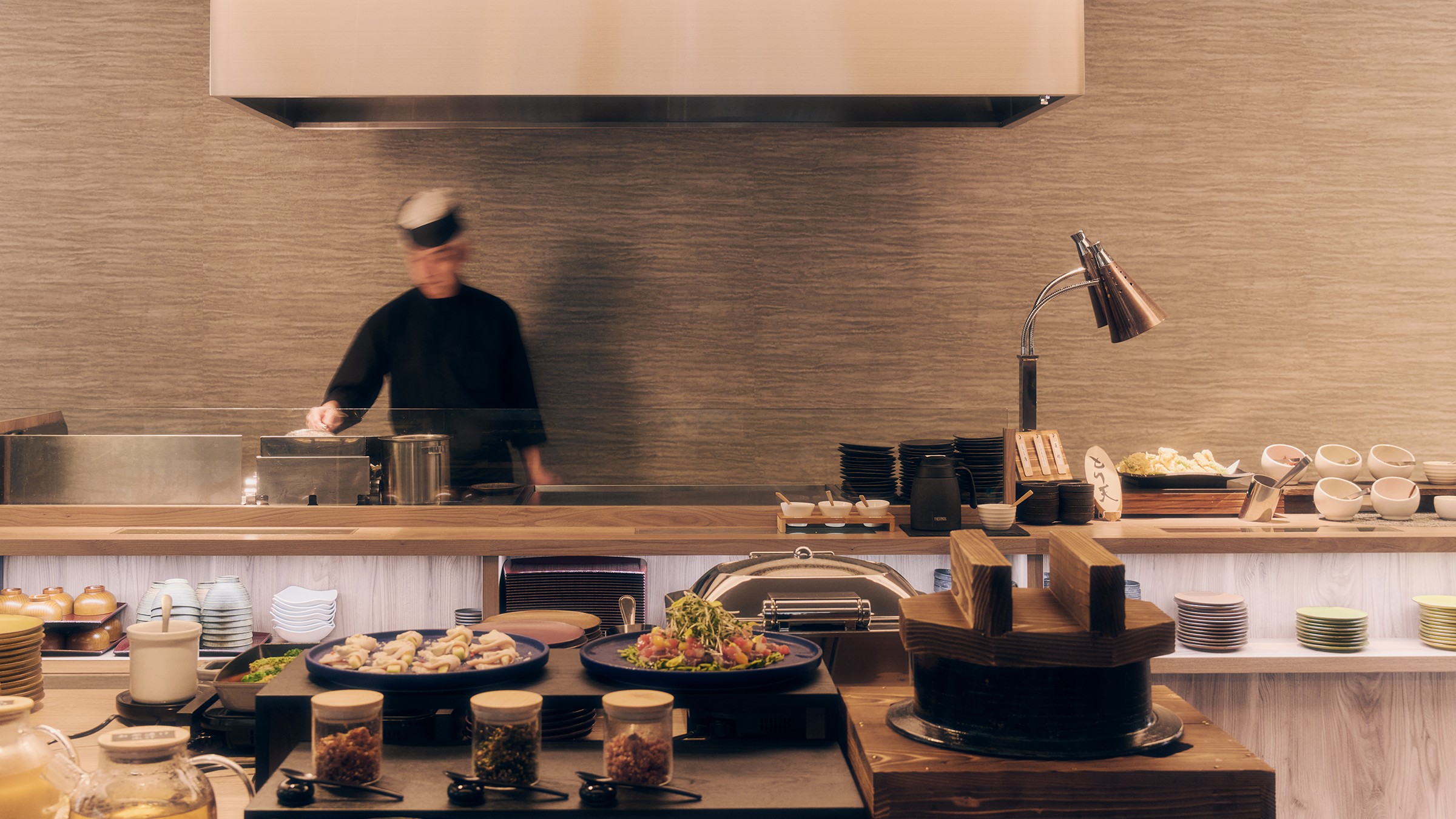 ＜朝食＞実演コーナー