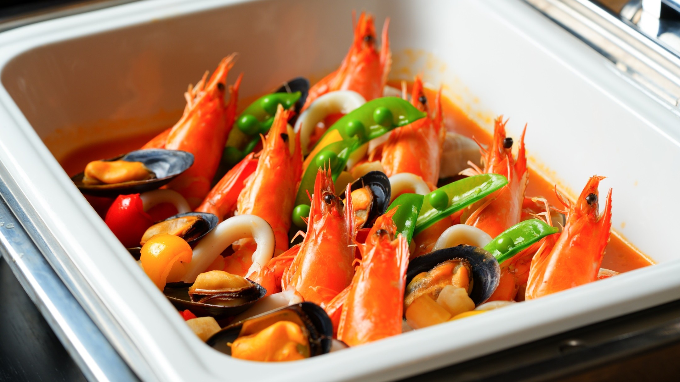 ＜夕食＞バイキング　料理一例