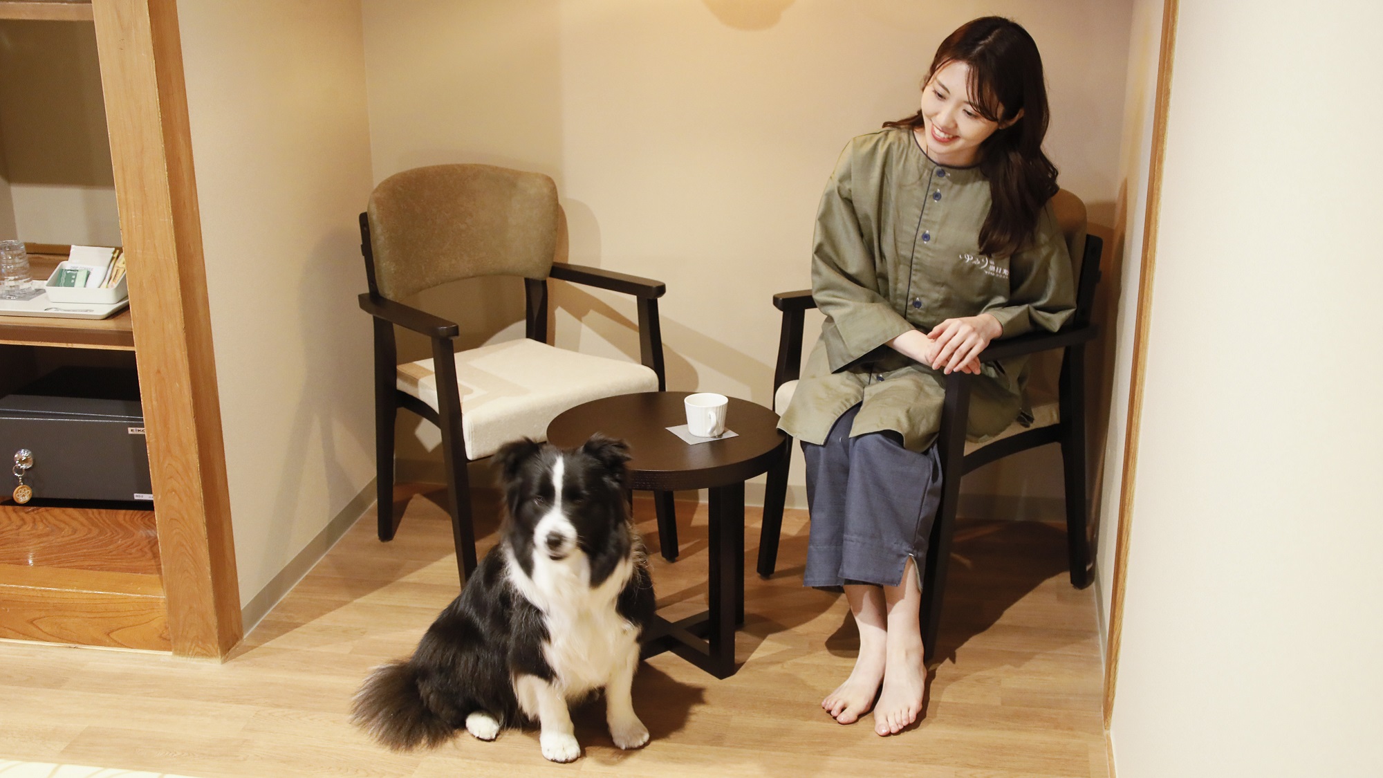 【半露天風呂付きツインベッド】愛犬とのプライベートな旅時間を充実させたい方におすすめです（一例）