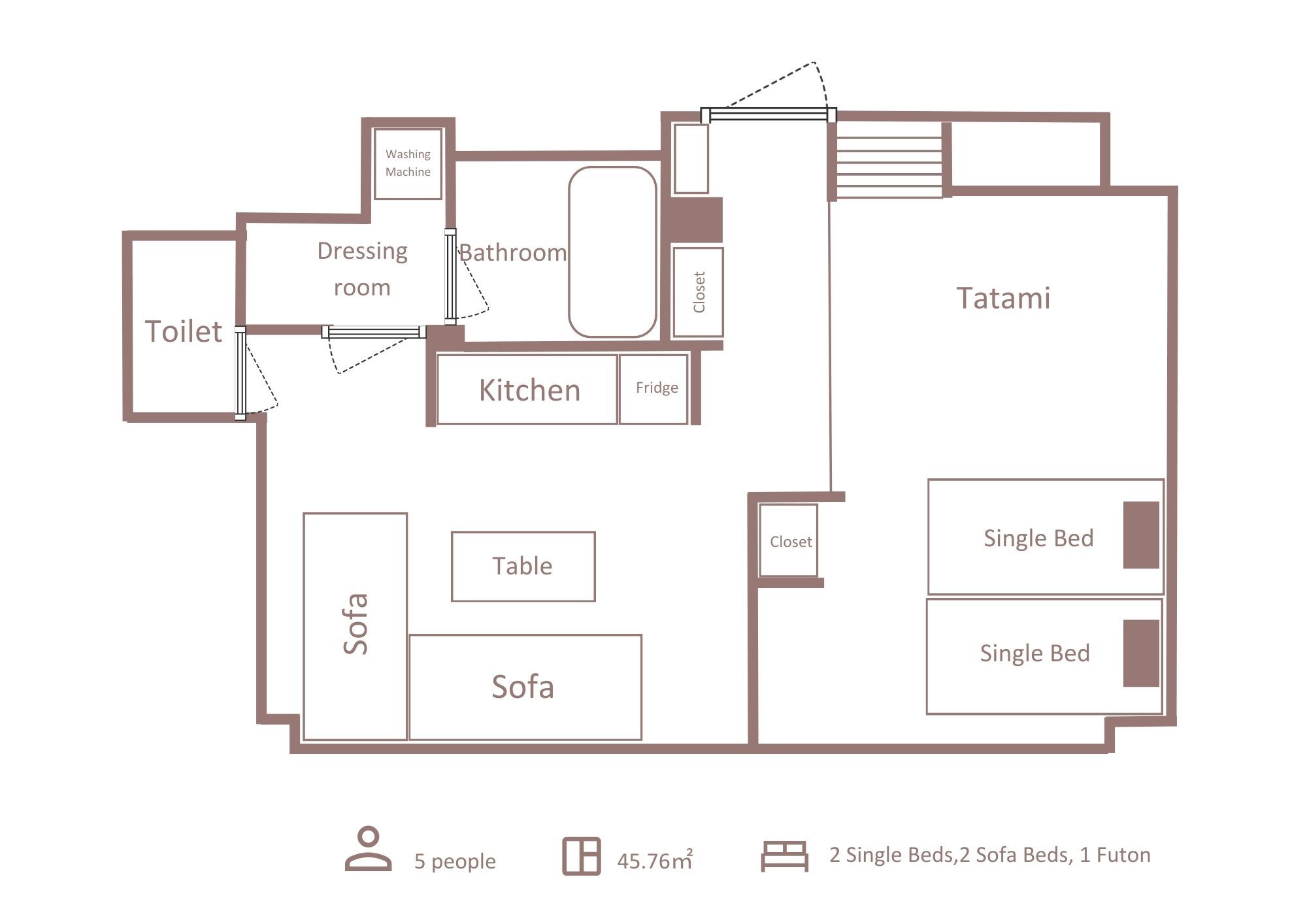 デラックススイート6ベッド ジャパニーズスタイル