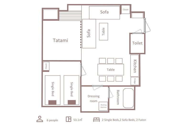 デラックススイート6ベッド ジャパニーズスタイル
