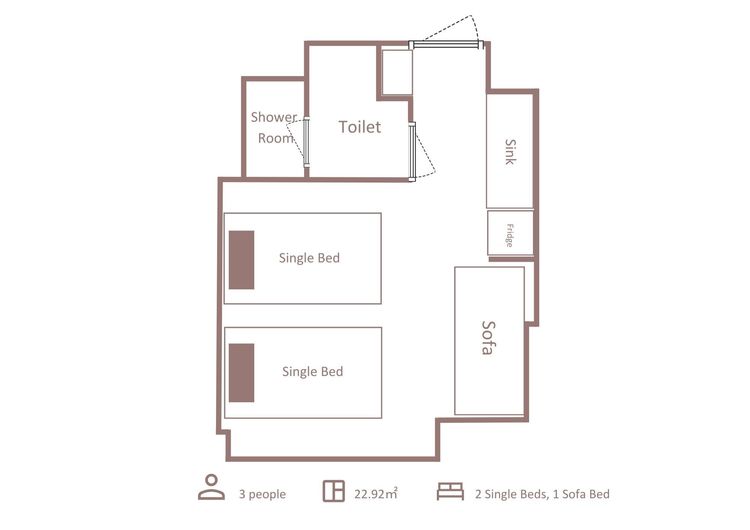 スタンダード3ベッド B