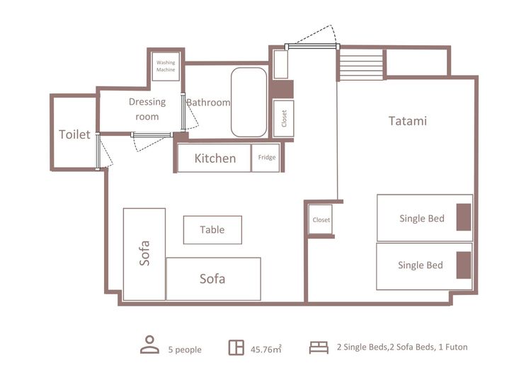 スーペリアスイート5ベッド ジャパニーズスタイル