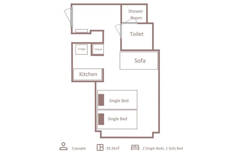 スタンダード3ベッドジャパニーズガーデン
