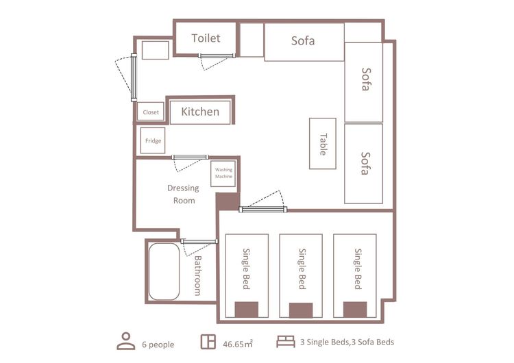 スーペリアスイート6ベッド