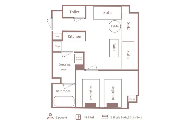 スーペリアスイート5ベッド