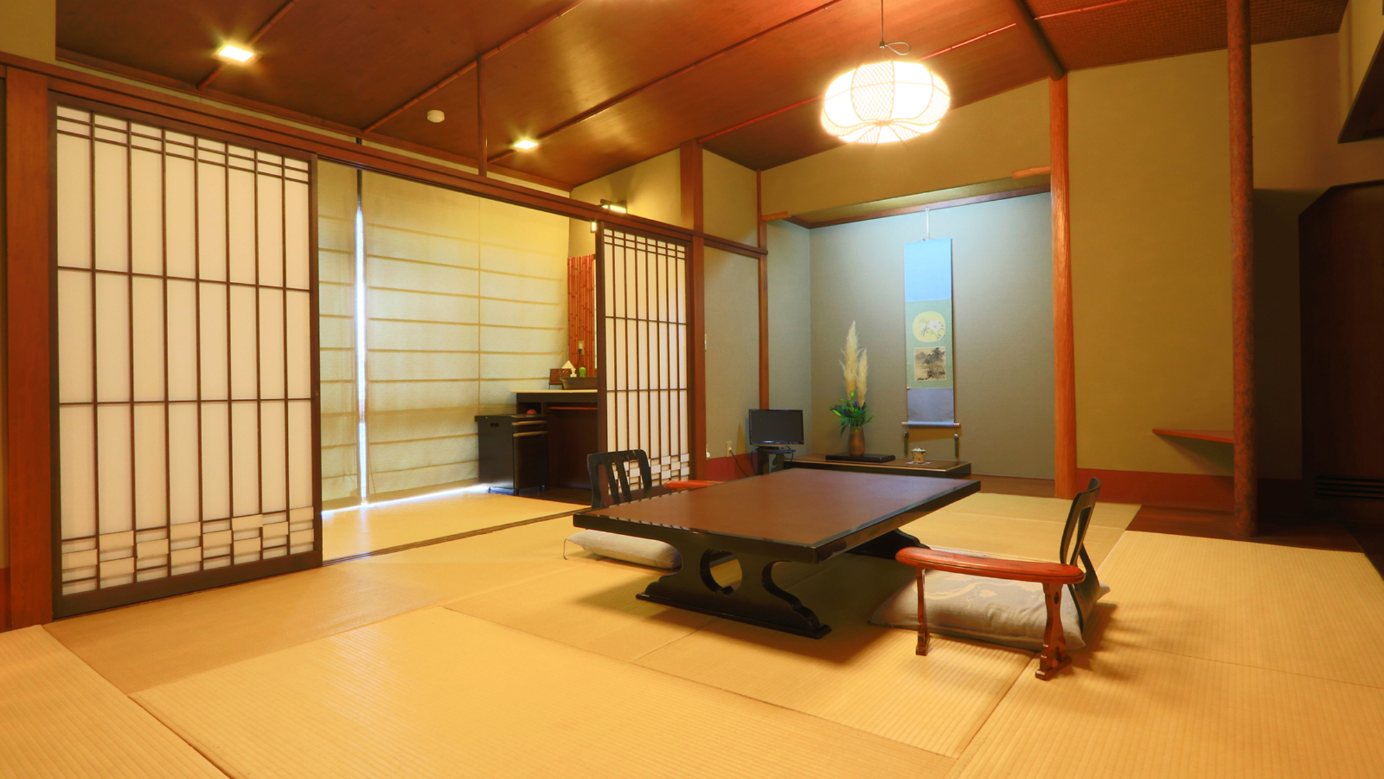 【広々和室】-きく-　トイレ＋洗面台付き◆お二人からご利用できます