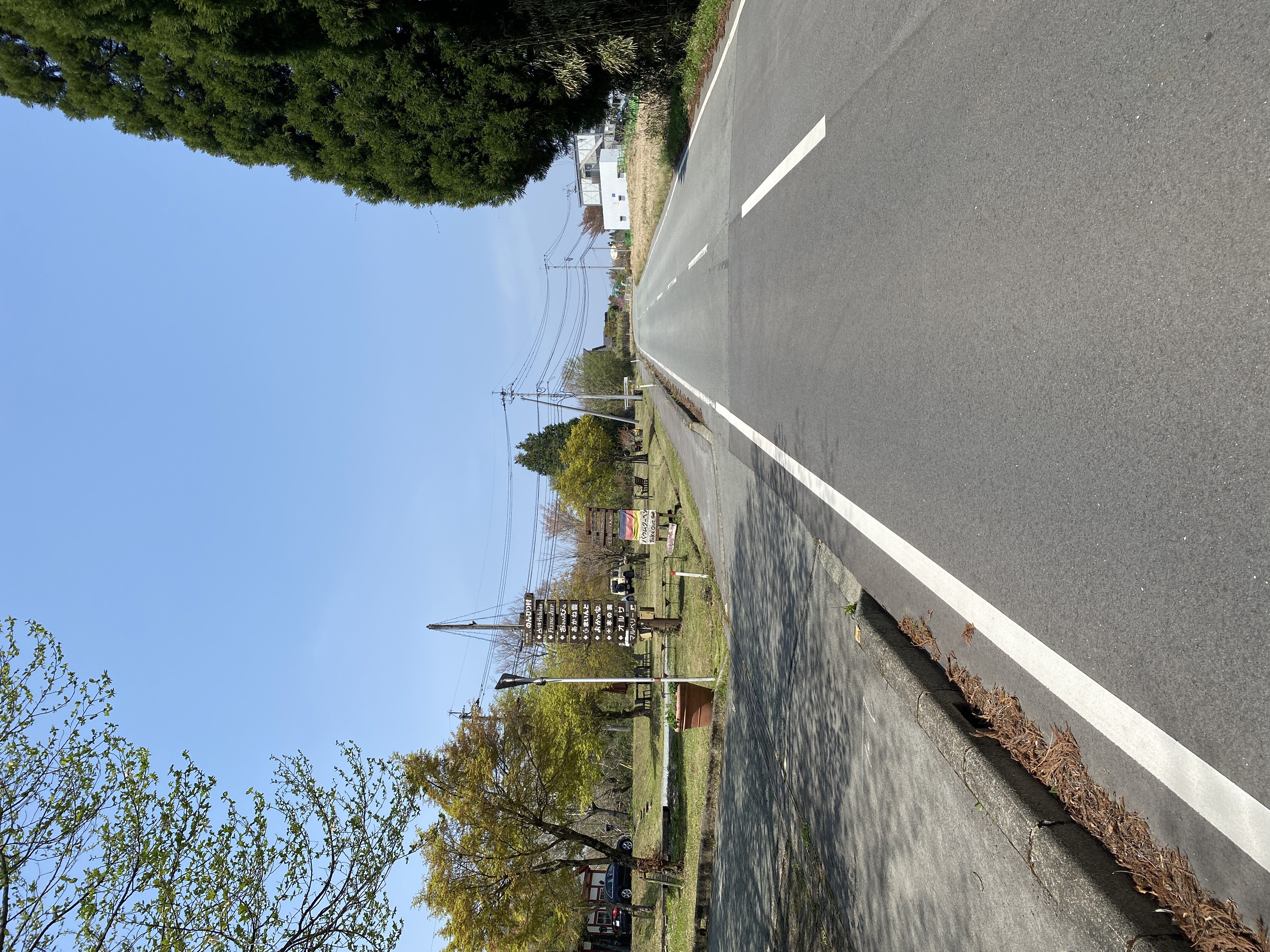 のんびり村入り口。左折しオルサの案内表示にすすんでください