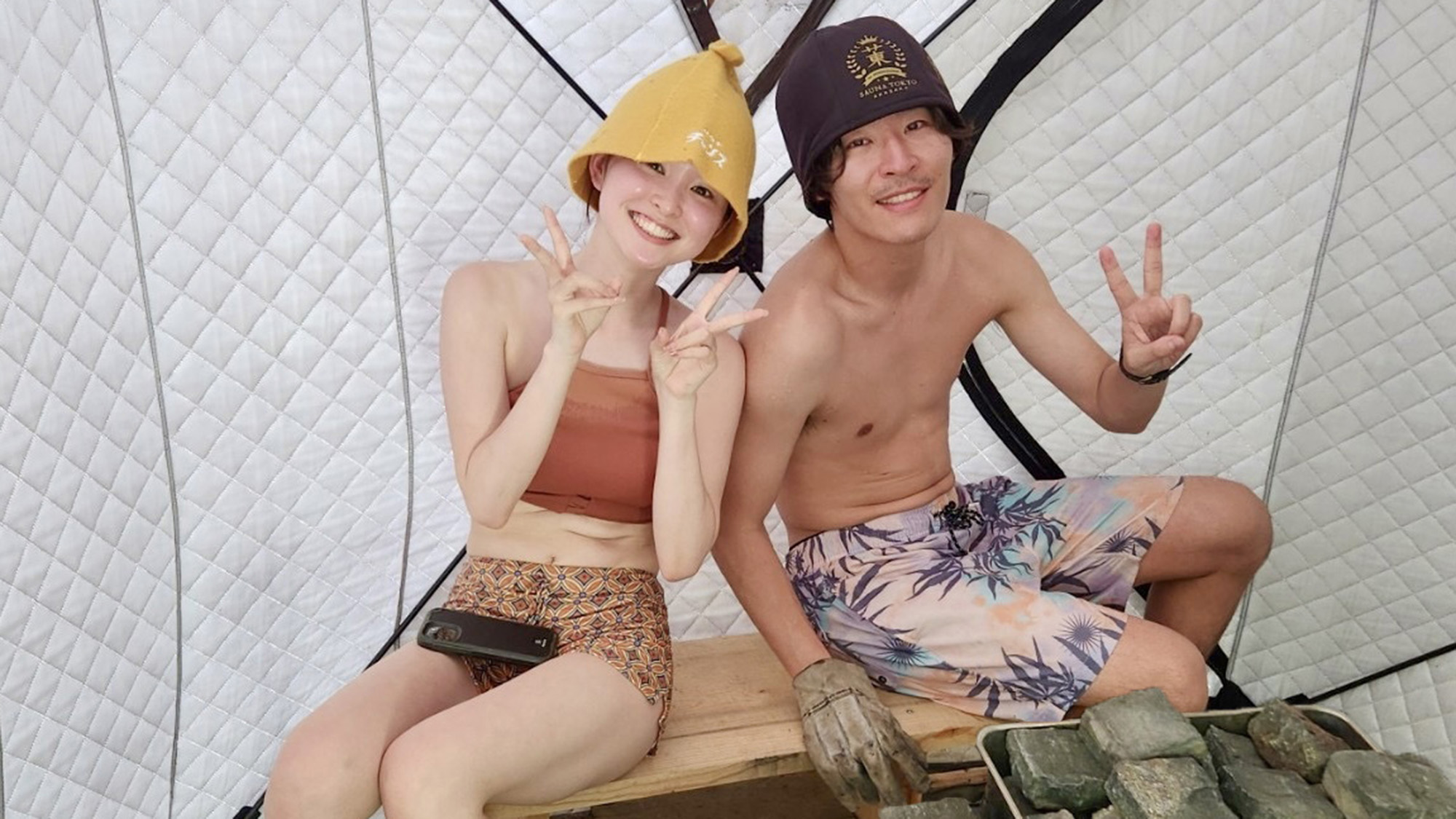 ・【サウナ】プライベート感のあるサウナテントで、ご自身の好きなタイミングでロウリュができます