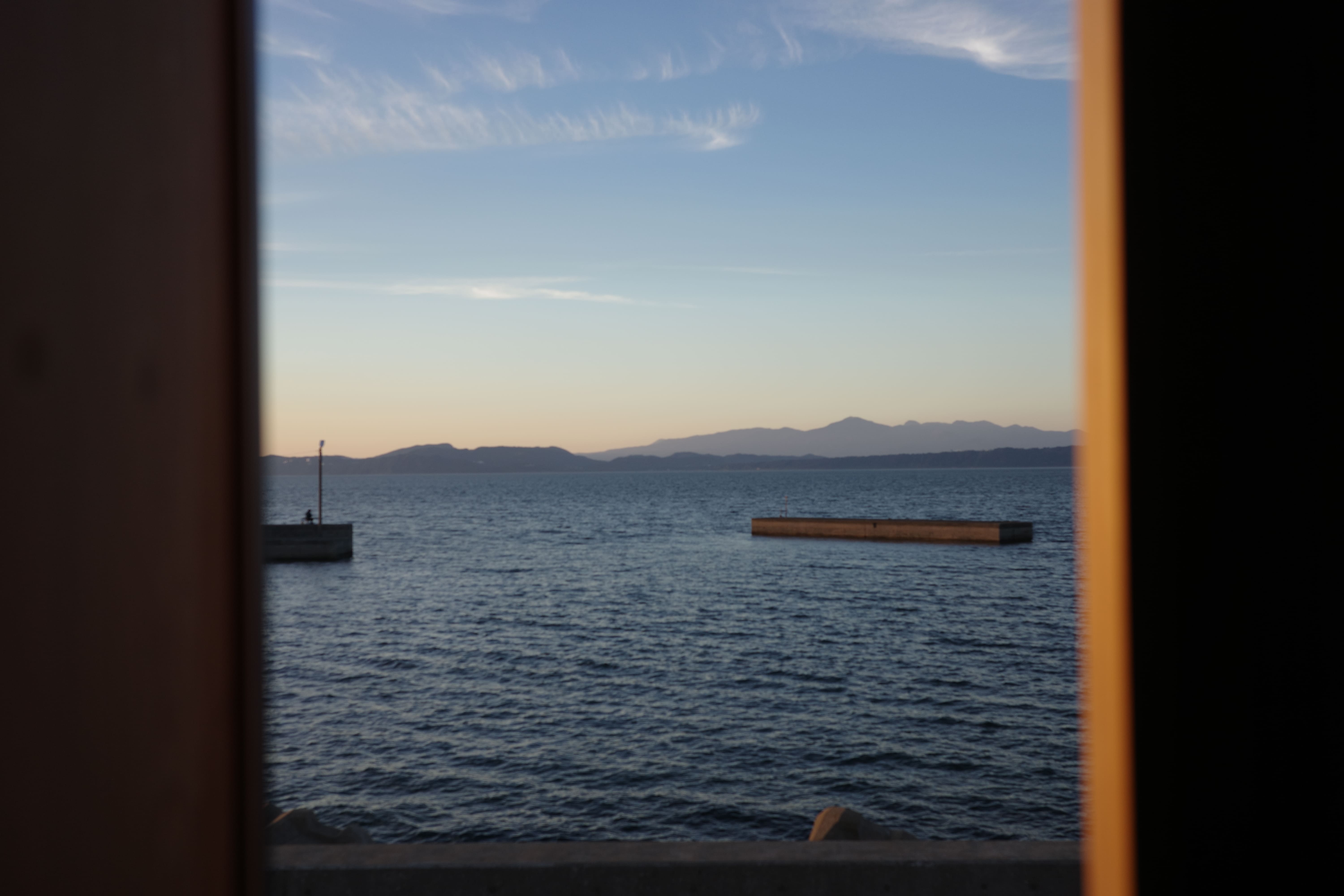 併設のカフェ、CAF&Eacute; KAIONからの景色