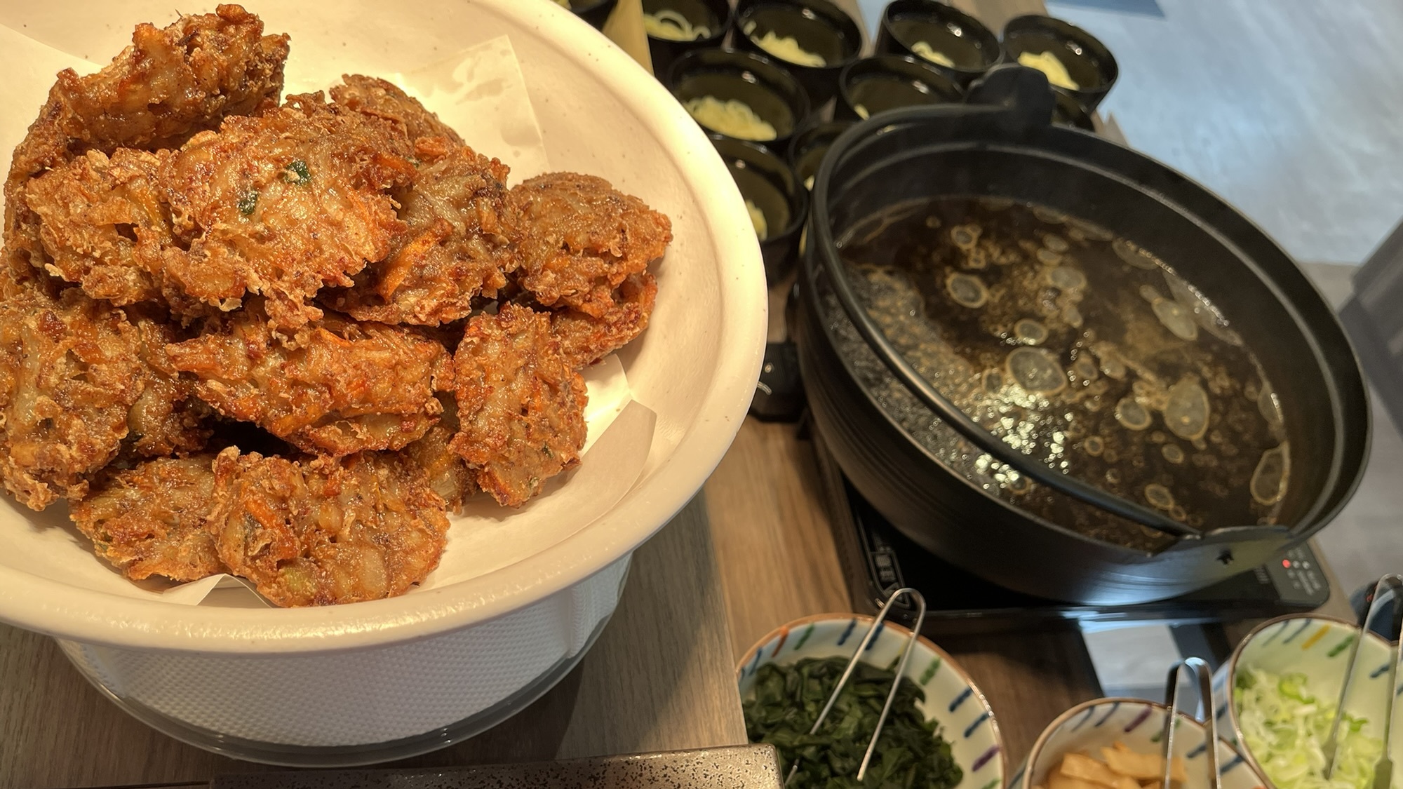 バイキング朝食（ホタルイカのつまみ揚げ）