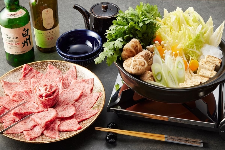 豪華！伊豆の新鮮野菜と国産黒毛和牛のすき焼きプラン＜１泊夕食付＞