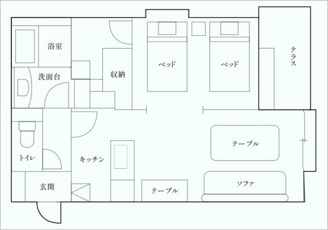 部屋の間取り図１