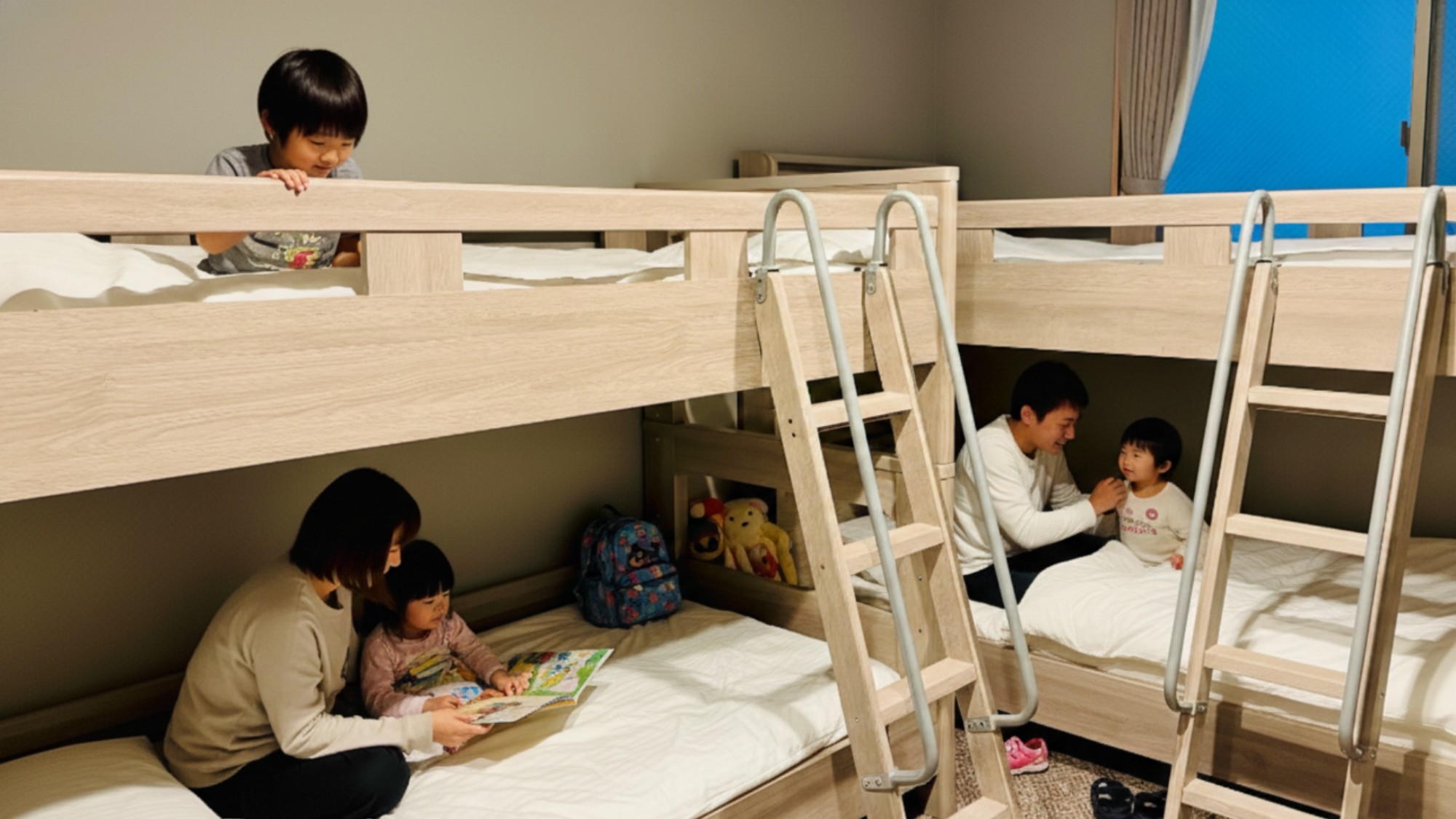 【家族同室】子どもが喜ぶ2段ベッド！小学生以下半額ファミリープラン　添い寝1名無料＜素泊まり＞