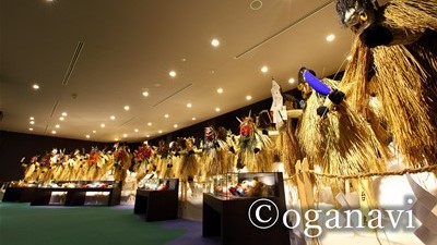 観光地　なまはげ館　なまはげ勢ぞろいコーナー