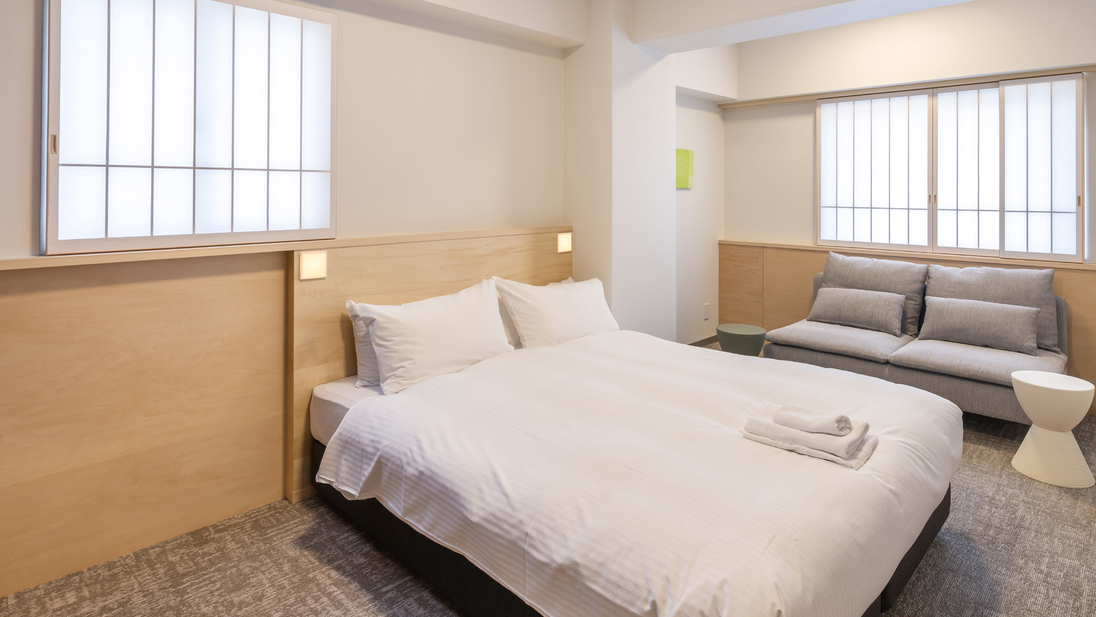 2ベッドルームファミリーアパートメント（２０平米・ベッド幅１００㎝ x ２台 、１６０㎝ x １台