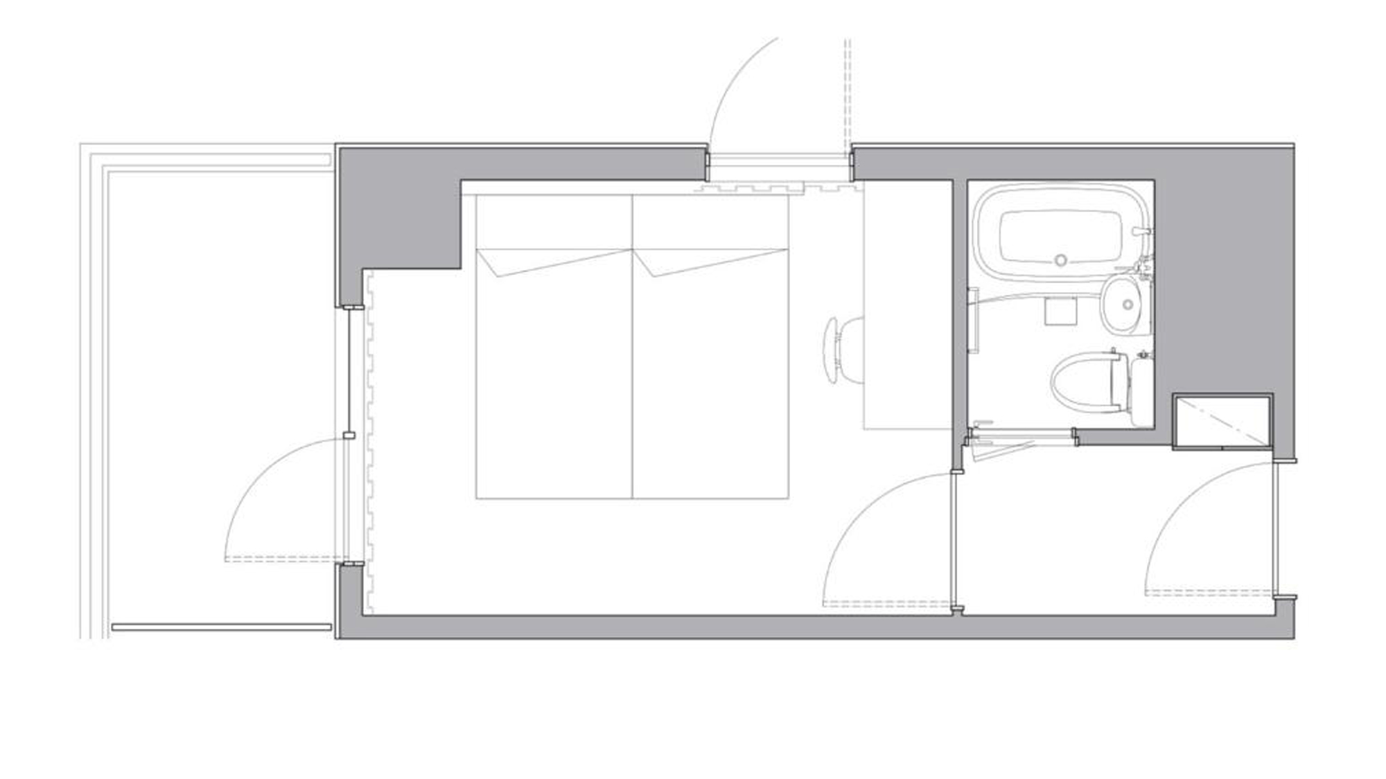 スタンダード　ツインルーム　間取図
