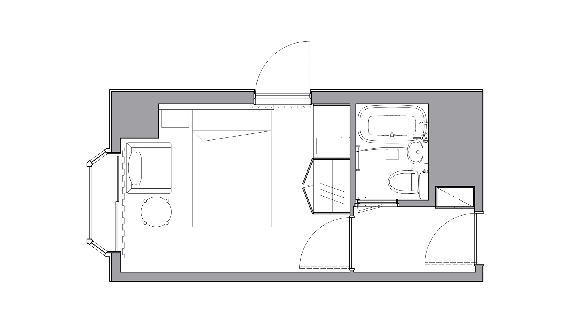 スタンダード シングル 間取図