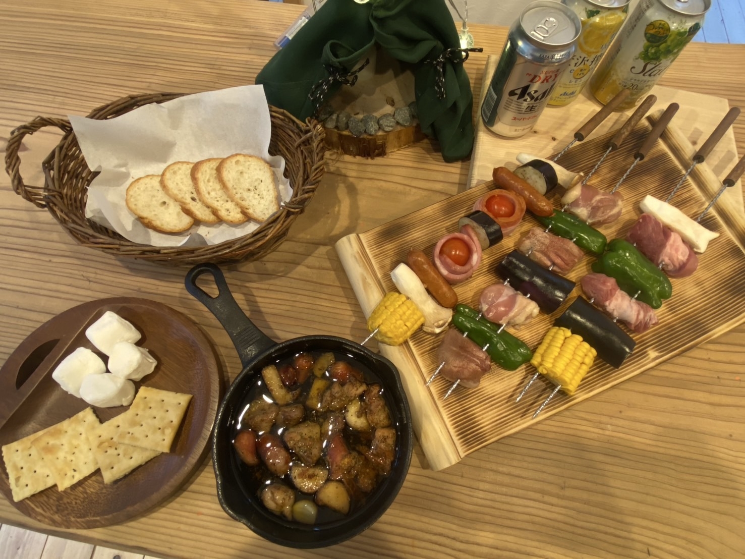 《女子会限定プラン》ワイルド女子会グランピング　串焼きバーベキューコース