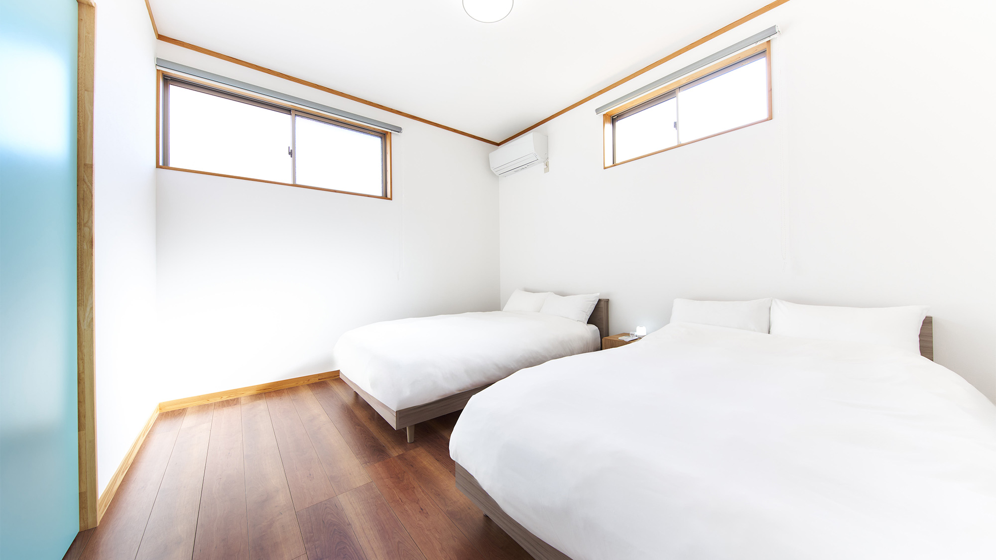 ・【お部屋】セミダブルベッドを2台ご用意しております。ゆったりおくつろぎください