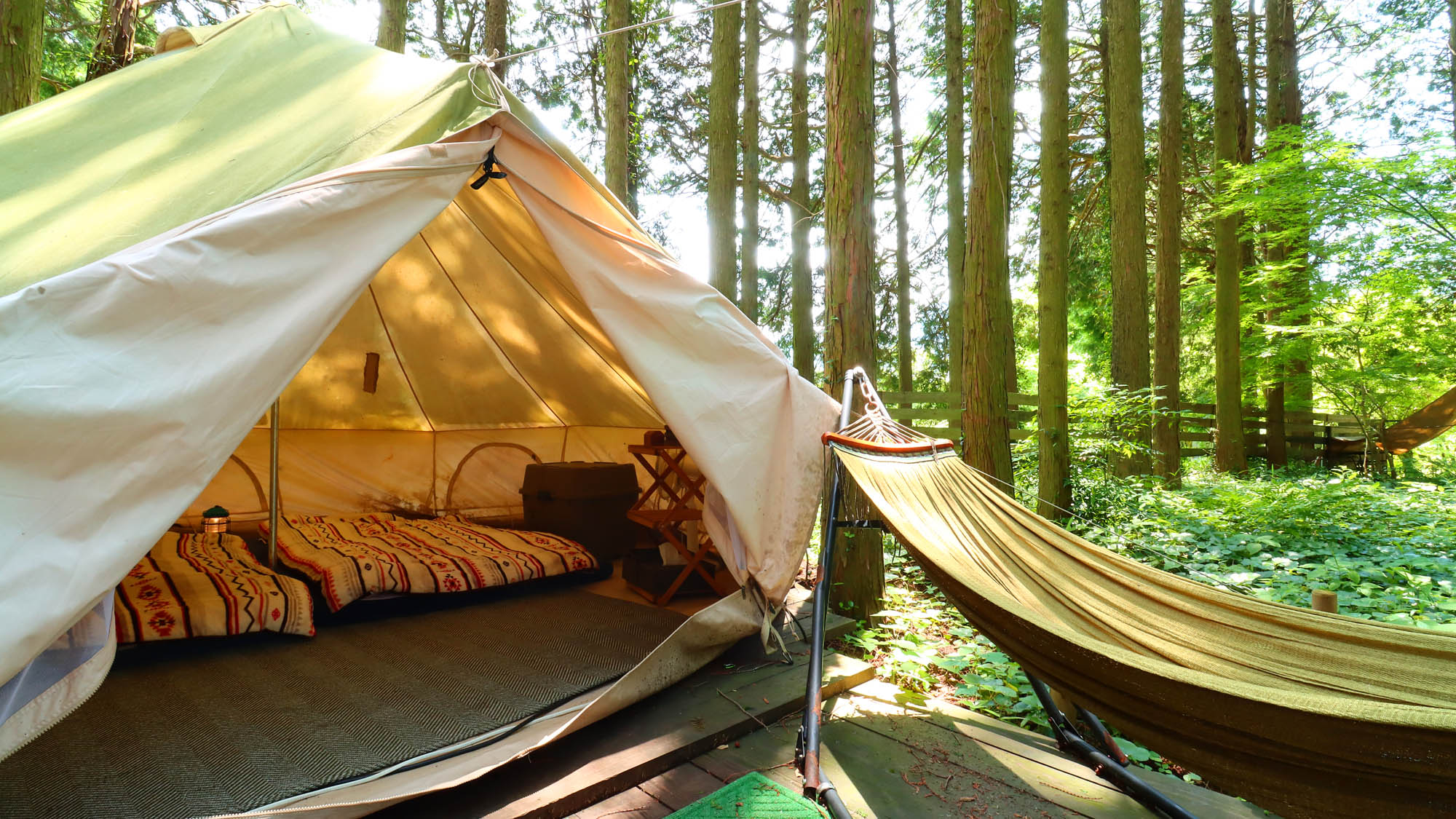 【客室_12㎡テント】〈ペット可〉小鳥のさえずりや虫の鳴き声など自然の音をお楽しみください