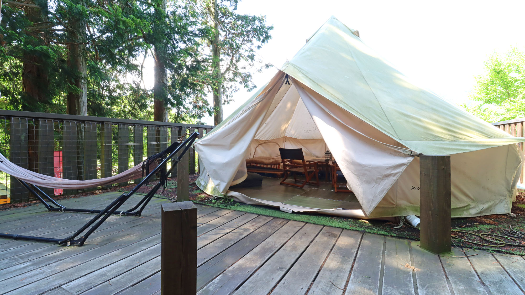 【客室_24㎡テントA】〈テラス付〉プライベート空間で人目を気にせず過ごせます