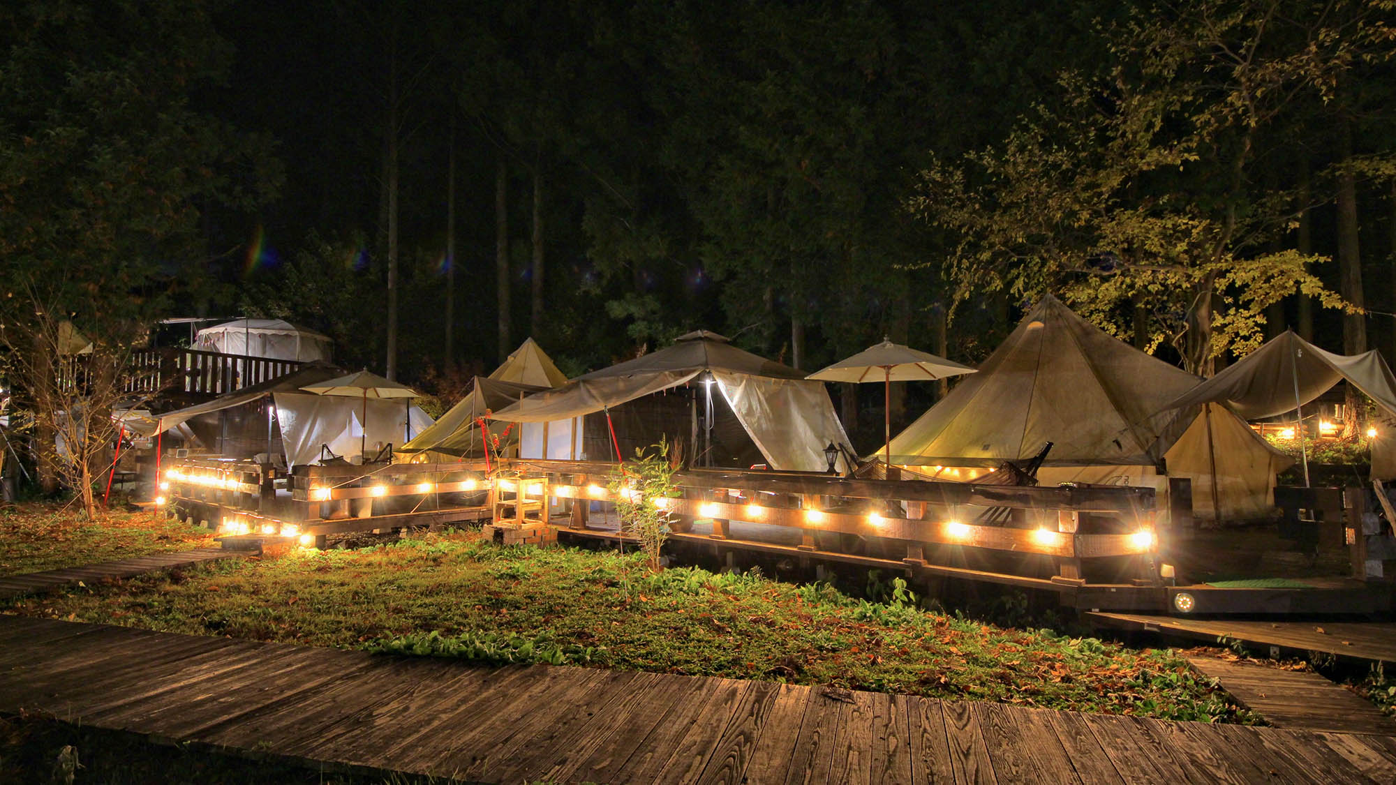 ・【上質なキャンプ】夜間も照明点灯で女性やお子様のご滞在にも安心