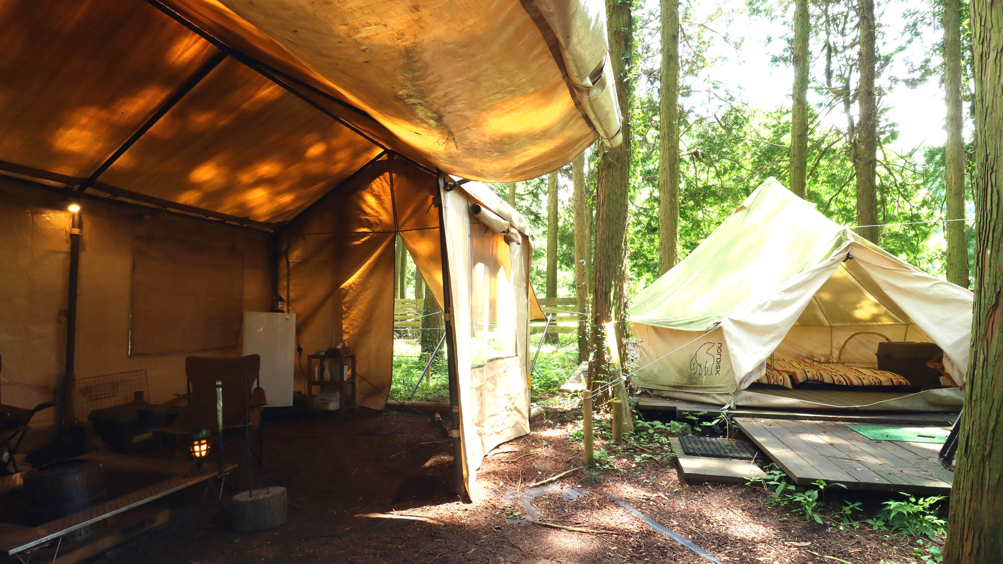 【客室_12㎡テント】〈ペット可〉木漏れ日の中でリフレッシュ