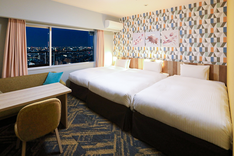 デラックスツインから見る夜景