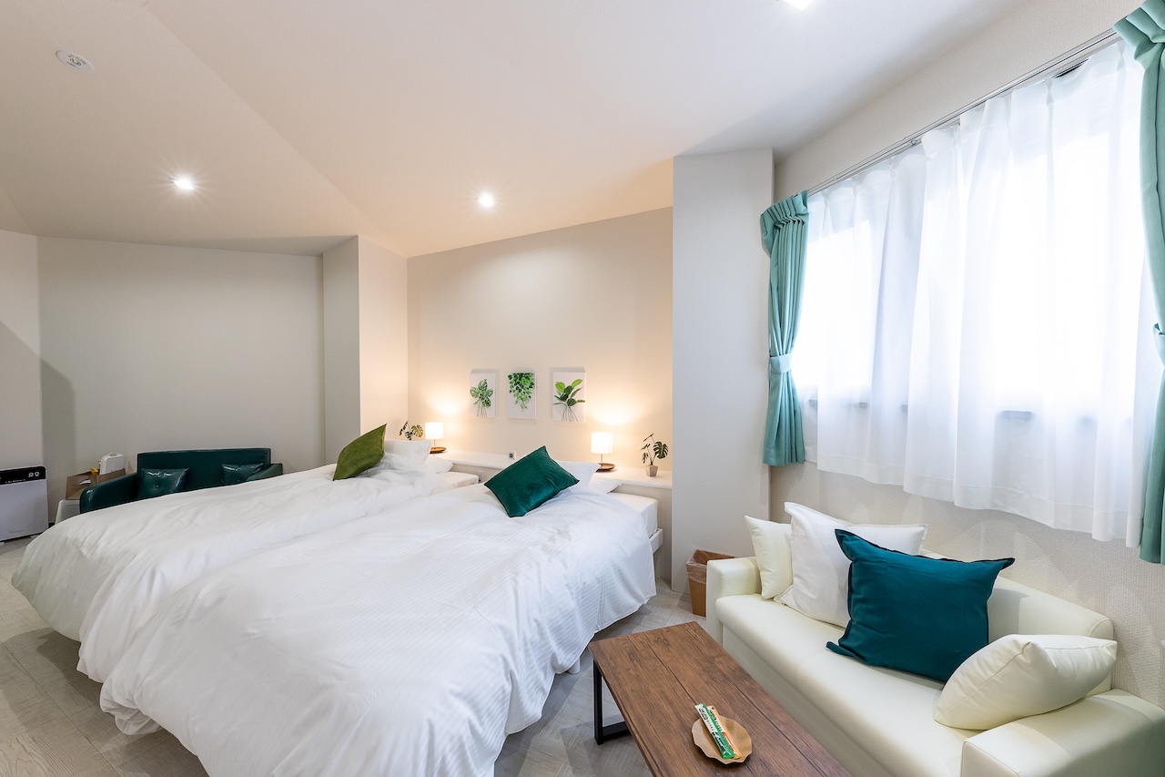 RoomNo：6　Green　ペット同泊OKスタンダードツイン46㎡