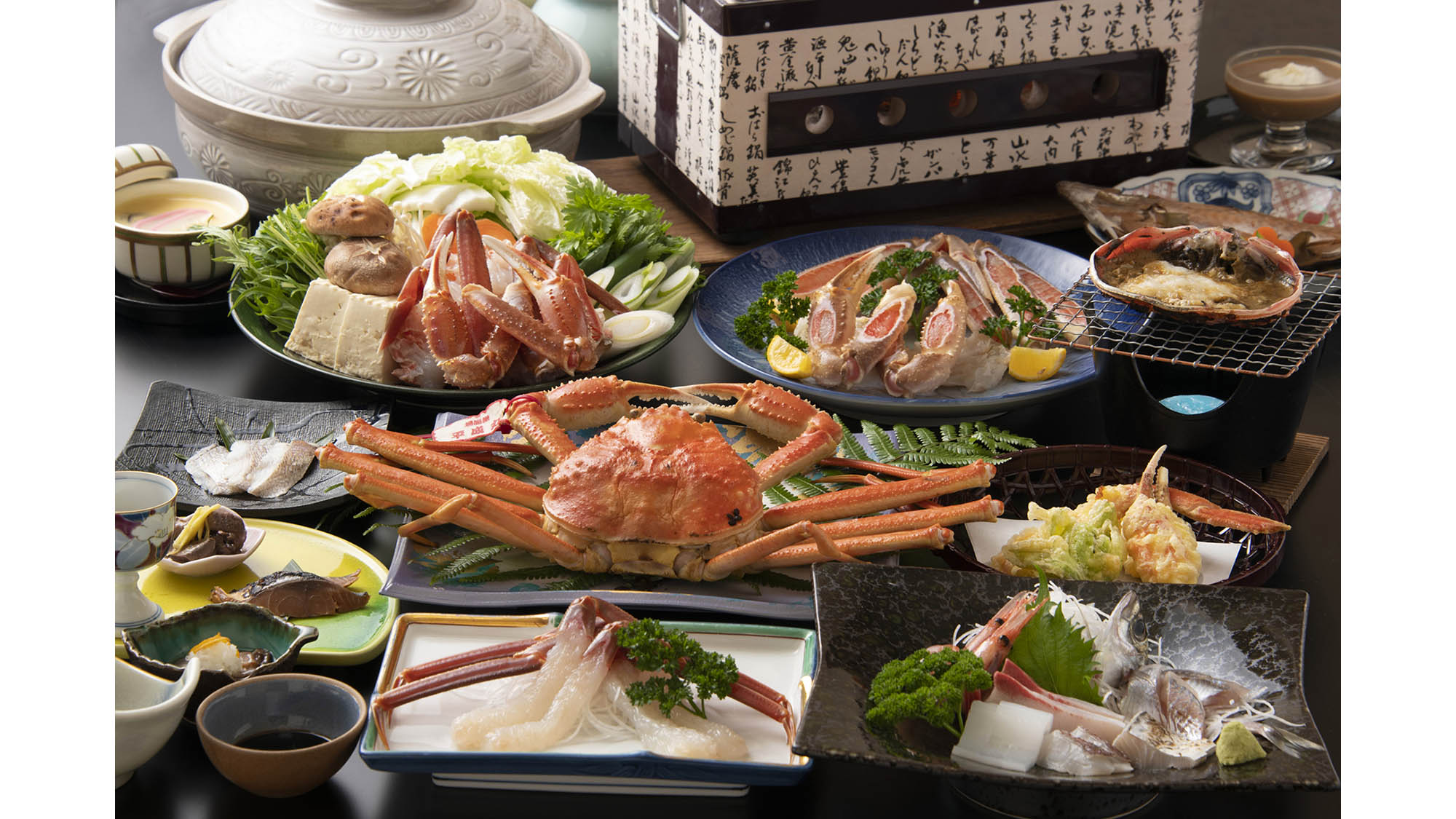 ・【夕食一例/かにフル・ハーフコース】ハーフは2名で1杯、フルは1名2.5杯の贅沢です