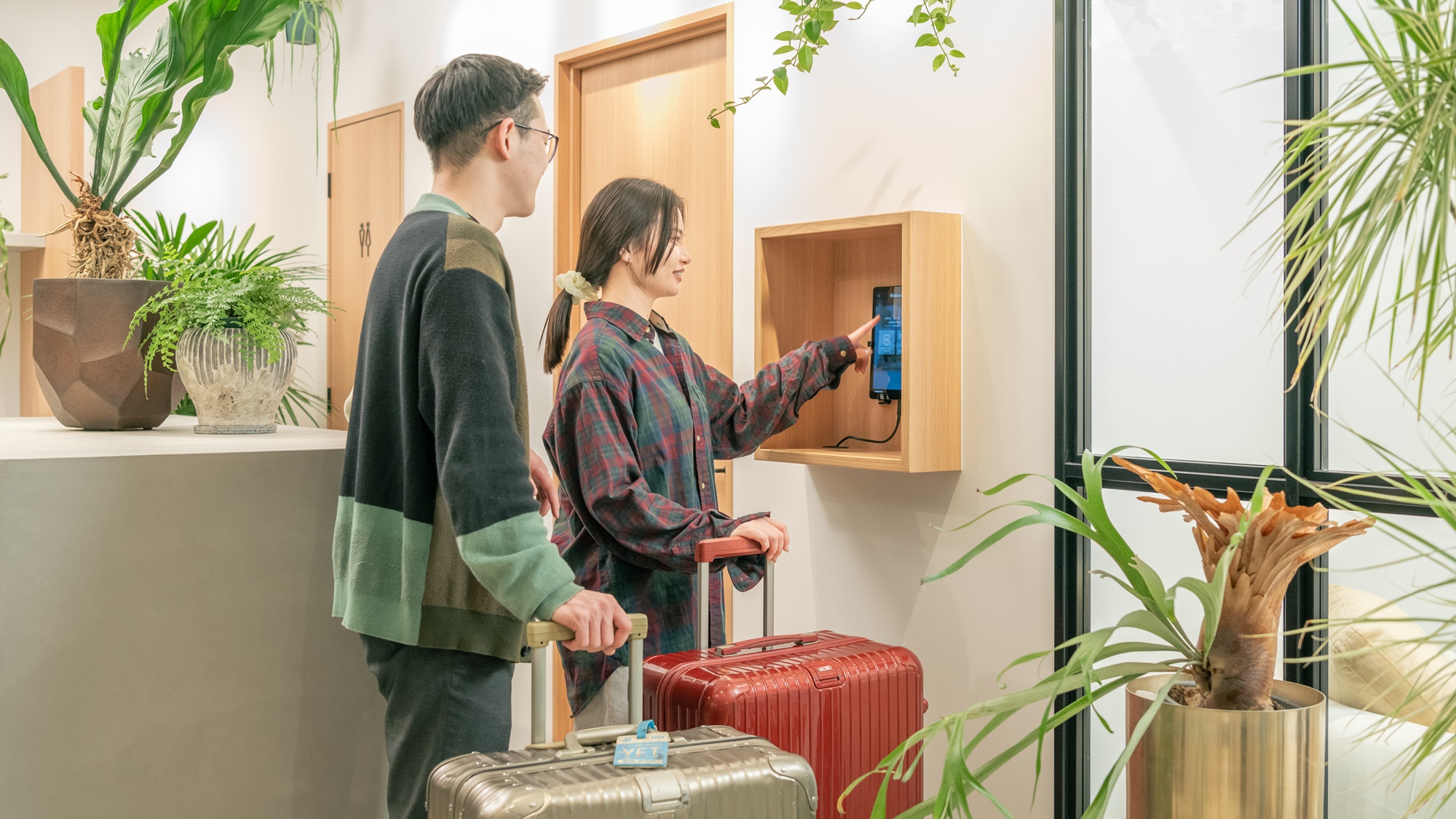 チェックイン風景