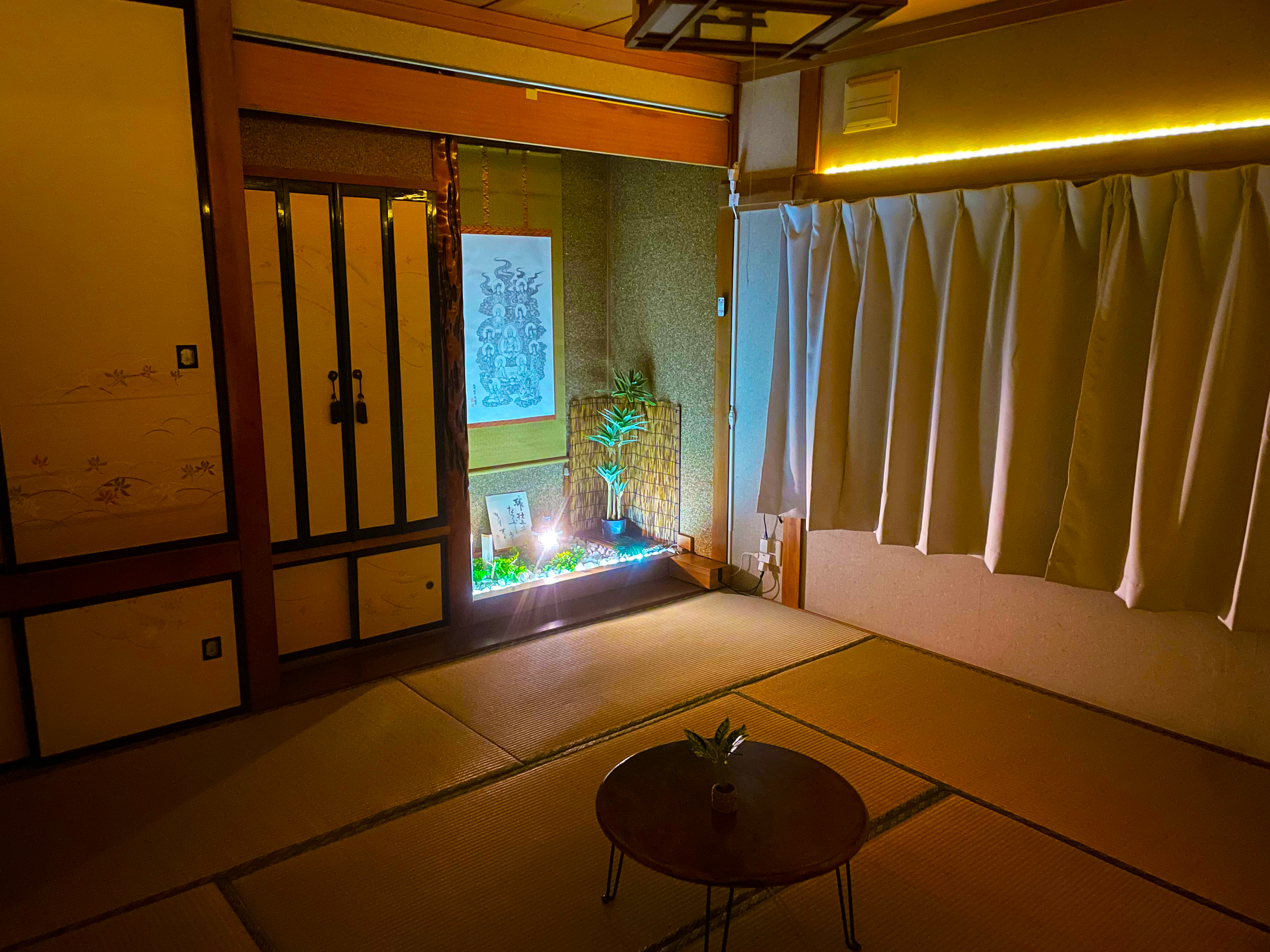 和室のライトアップ