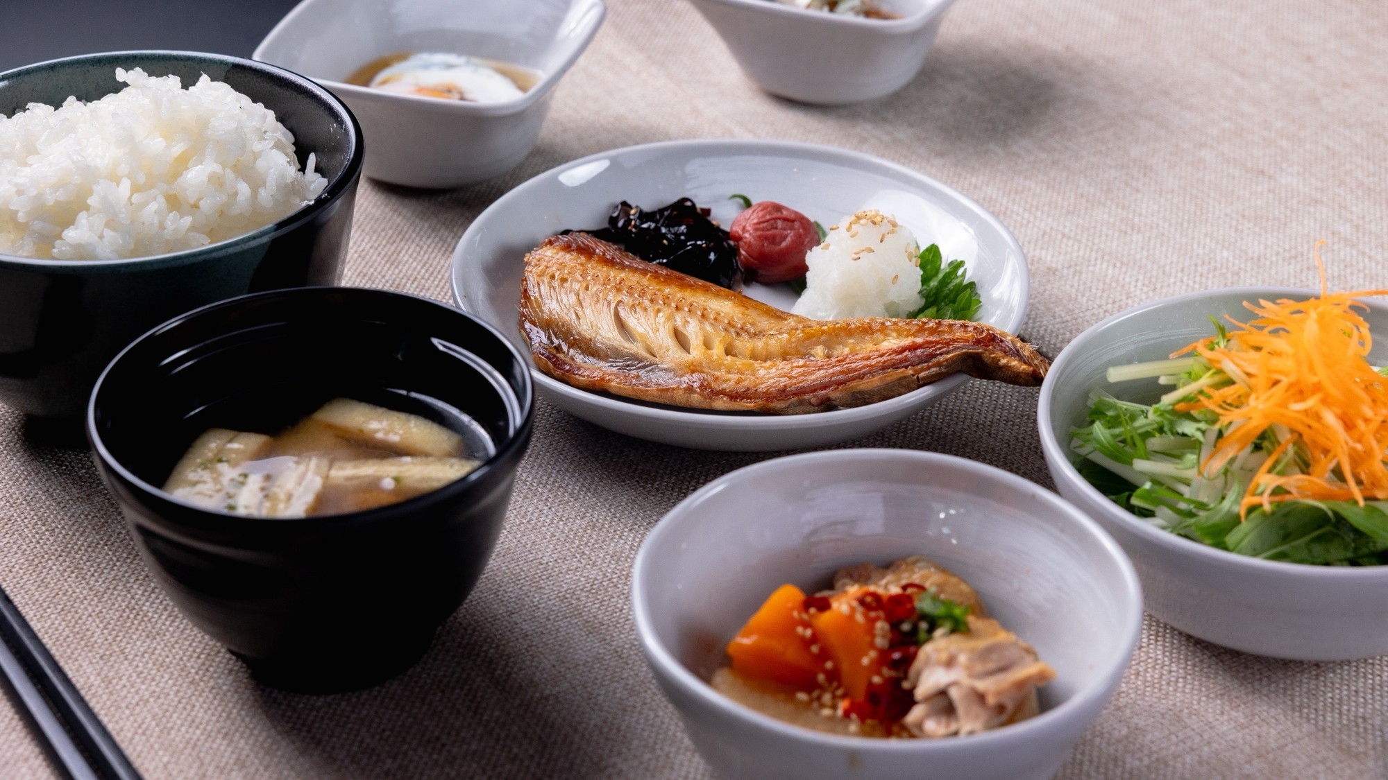 【朝食付き】心と体に優しい朝食で、元気な一日をスタート！常磐富岡ICより車で約6分！