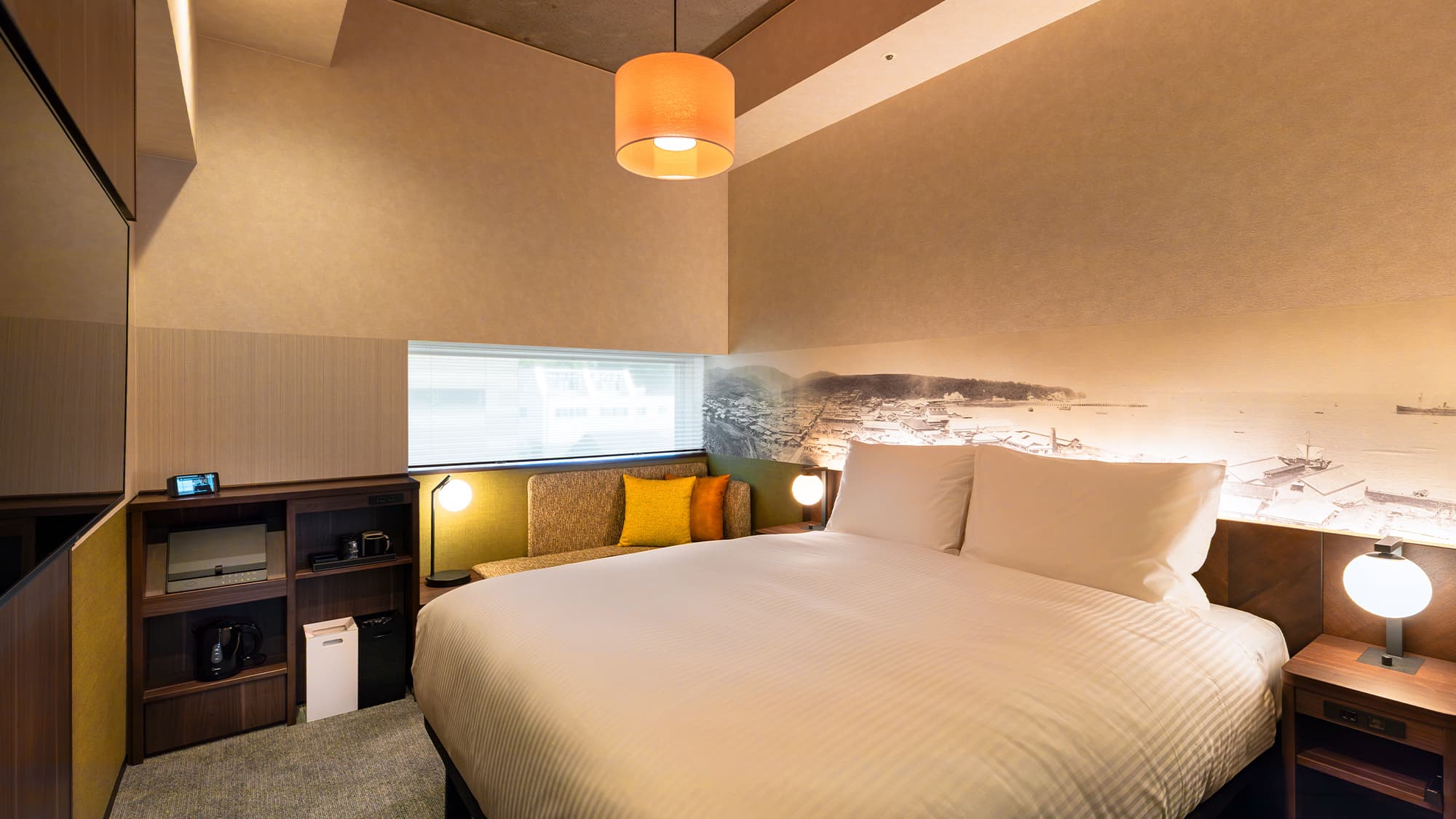 【ダブル】18平米／広々とした160cm幅のベッドが、快適な睡眠をお約束いたします