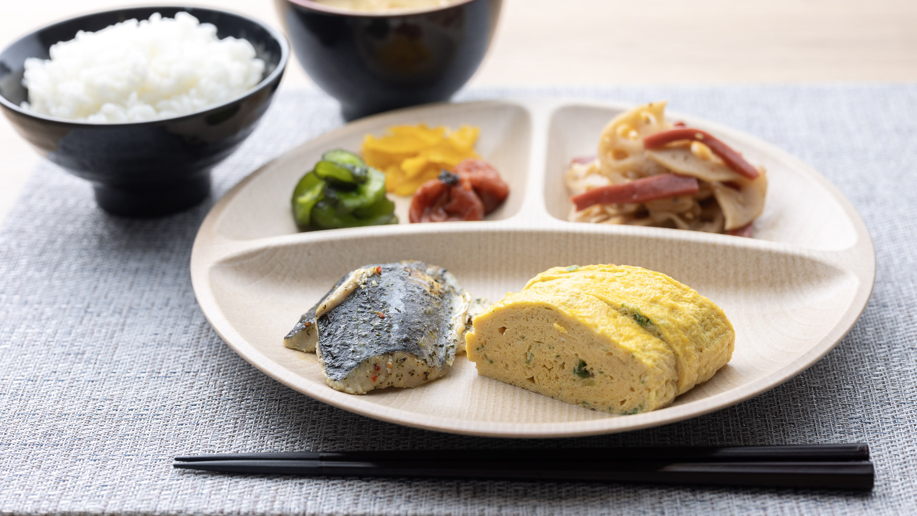 良い朝はバランスの取れた朝食から♪