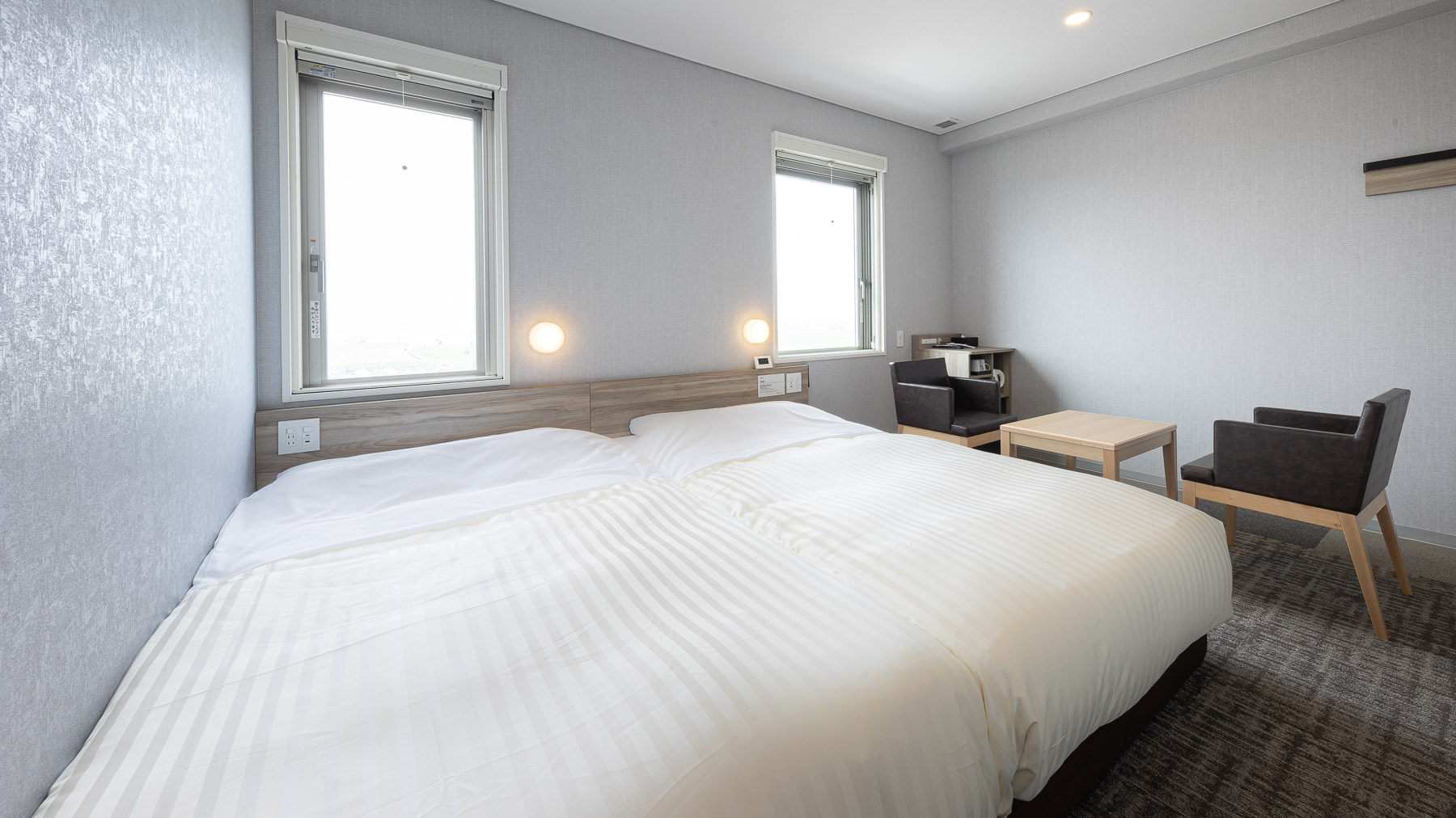 120cm幅のベッドが２台ある【ハリウッドツインルーム】です。