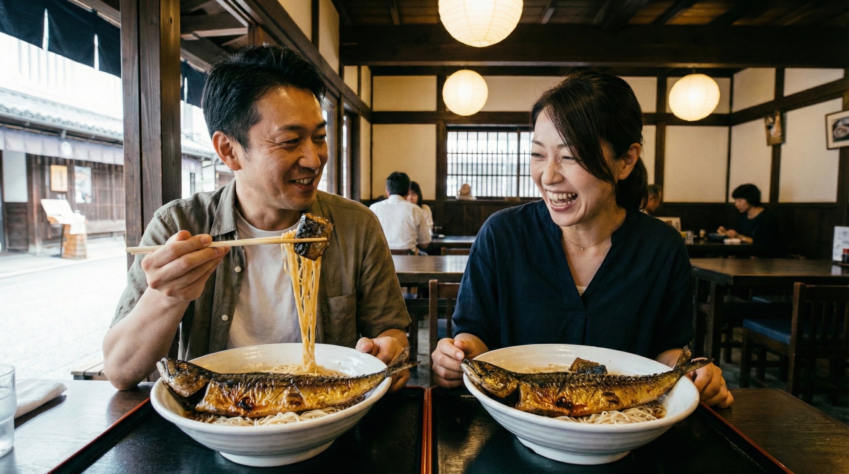 「のっぺきそば」を食べて長浜観光！※イメージ