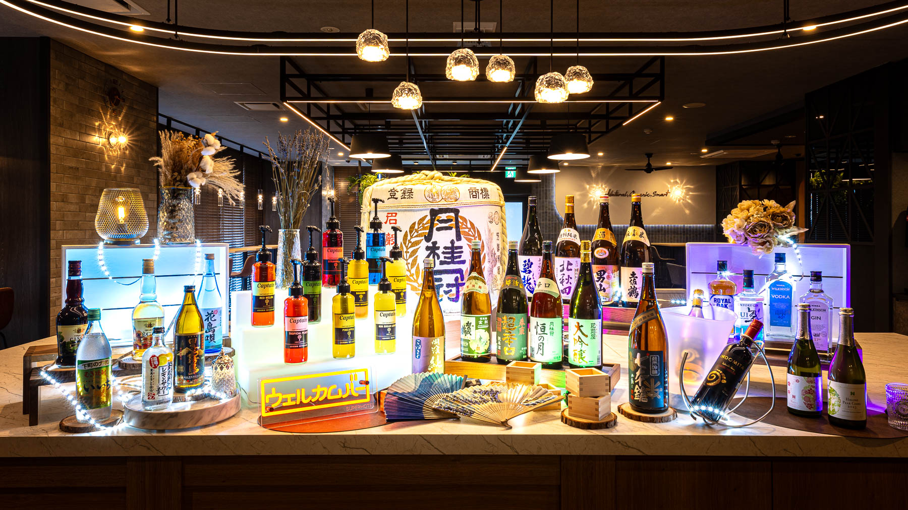 種類豊富な無料のウェルカムバー