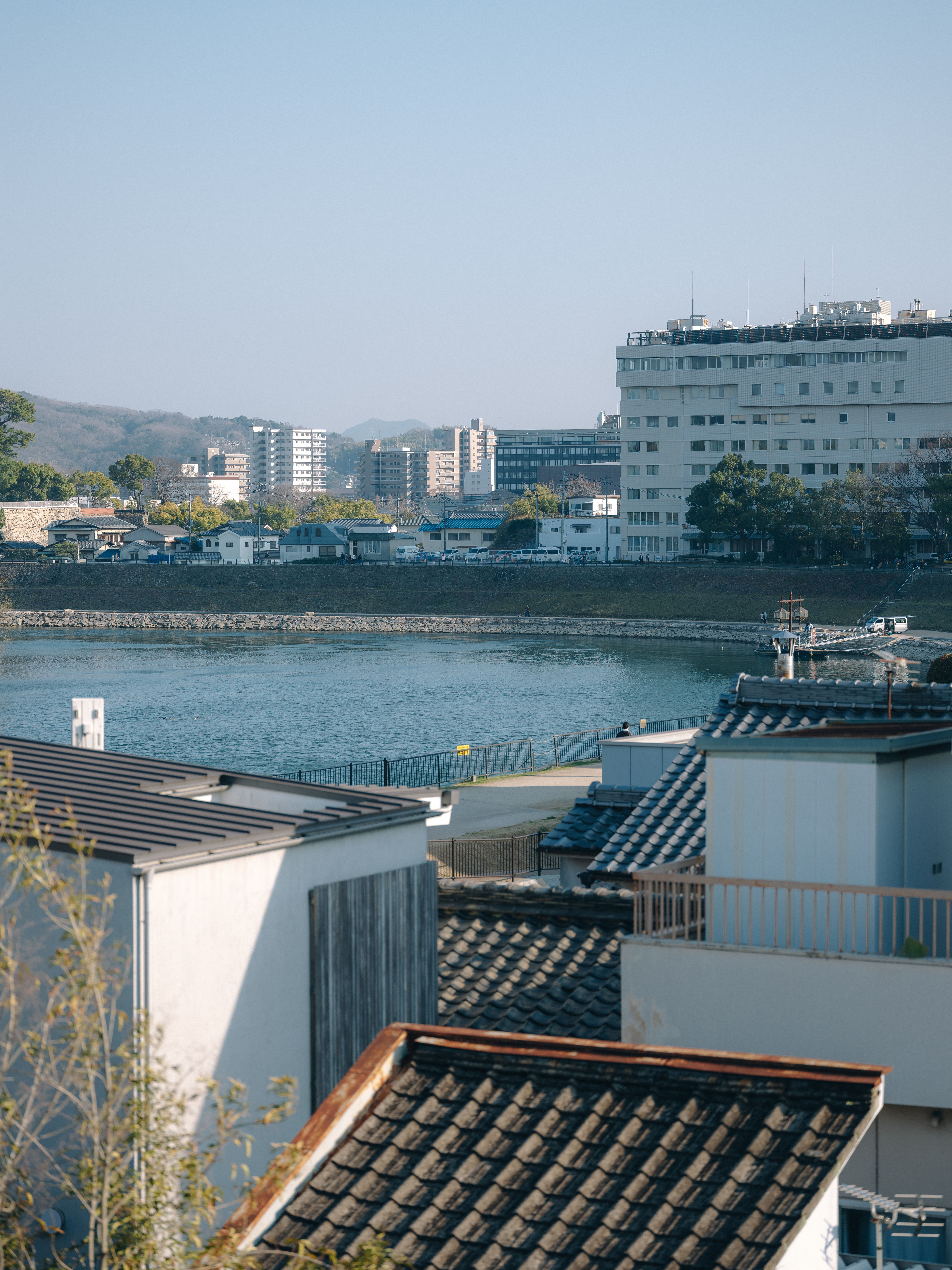 テラスから見える岡山の景色