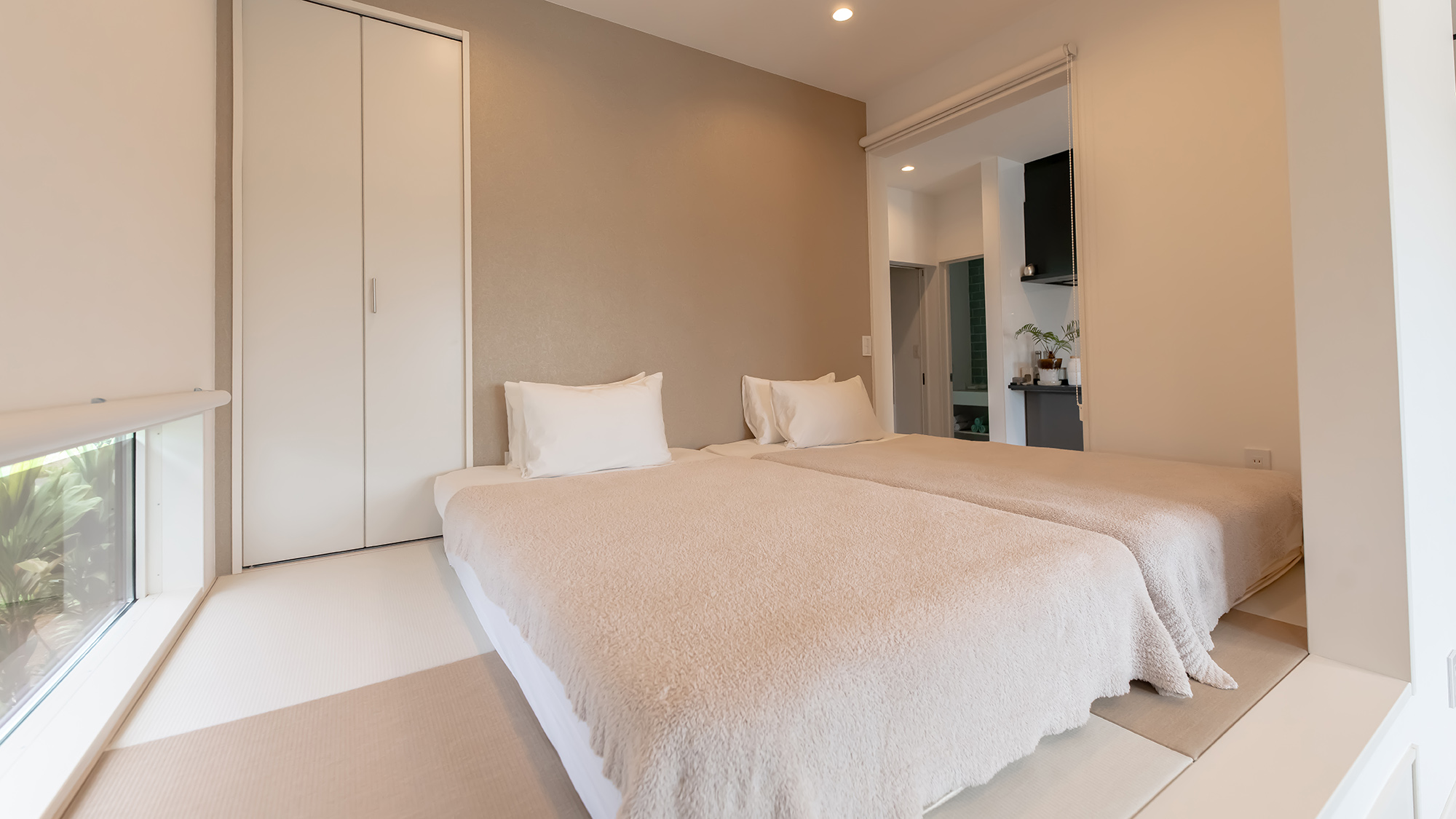 ・【小上がり畳ベッドルーム】夏季はカシミアのようなBERFOOT DREAMSのブランケットをご用意