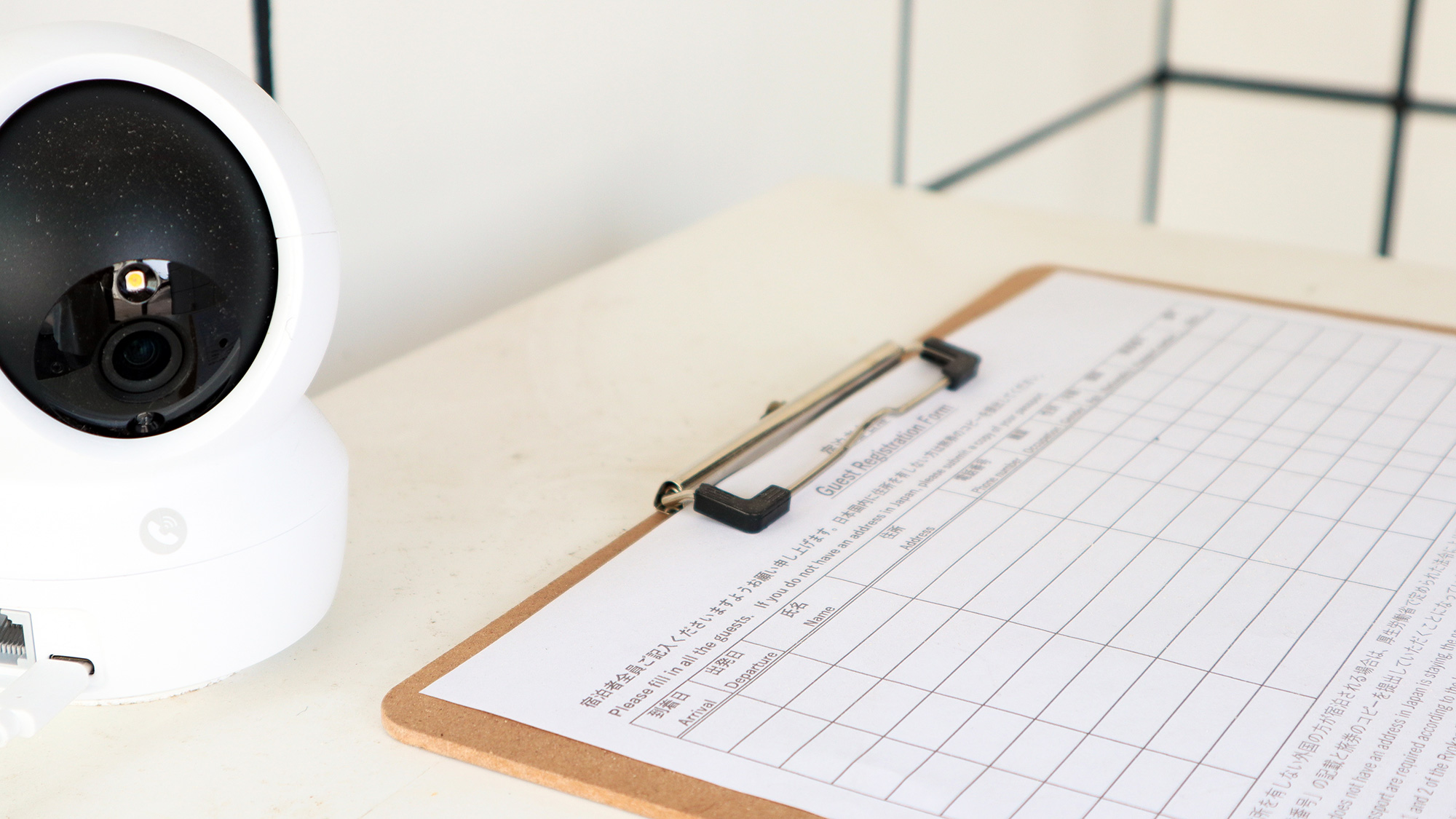 ・【チェックイン】到着しましたら、宿泊者情報のご記入をお願いいたします