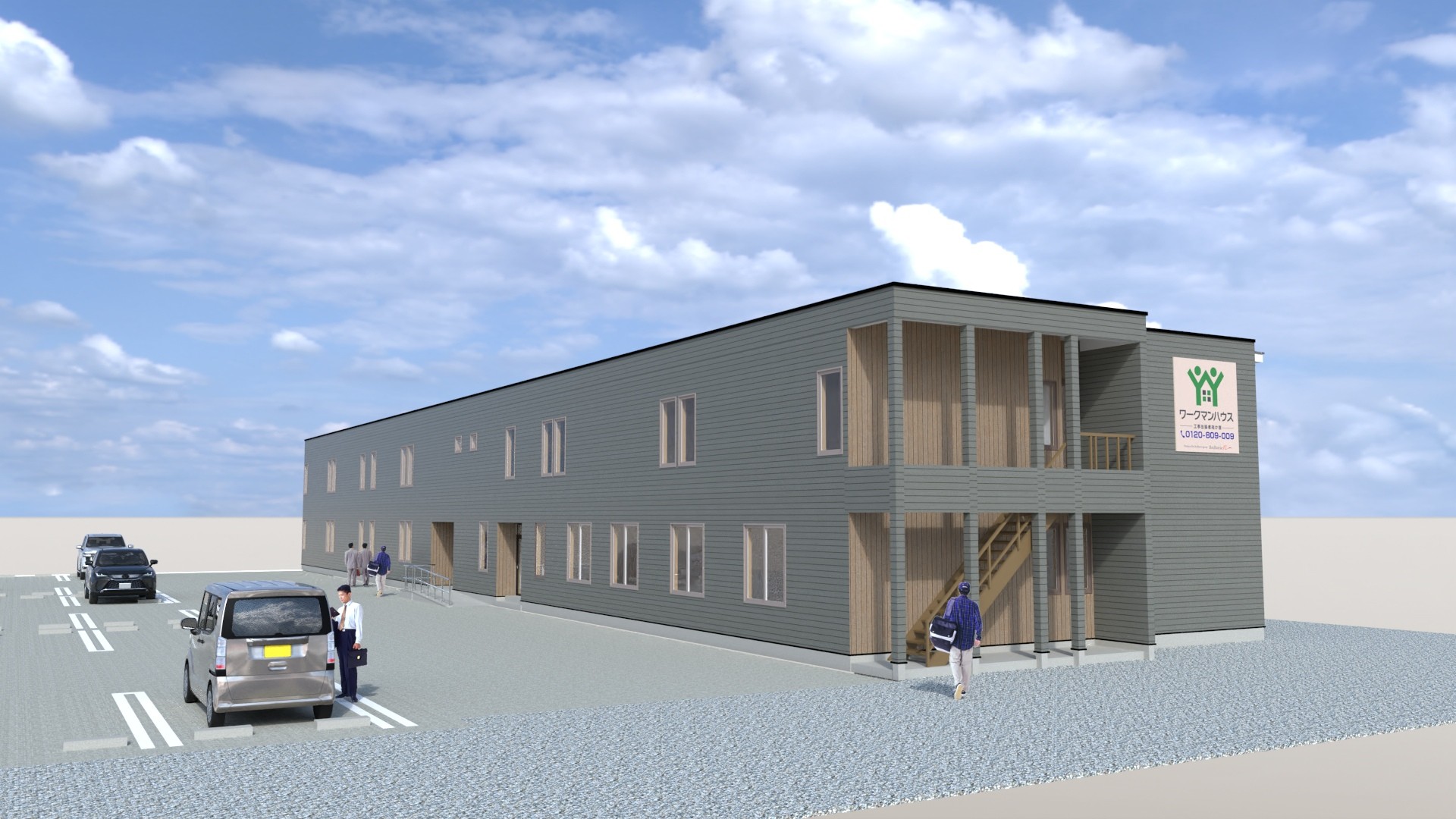 25年8月18日新築オープン★バス・トイレ付のワークマンハウスプレミアムが誕生