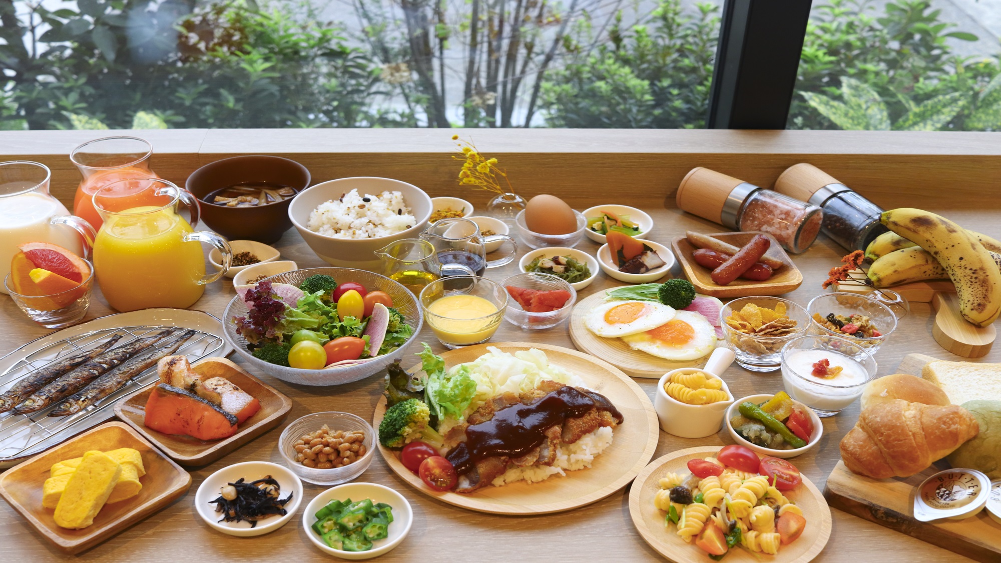 シェフの手作り朝食ブッフェ