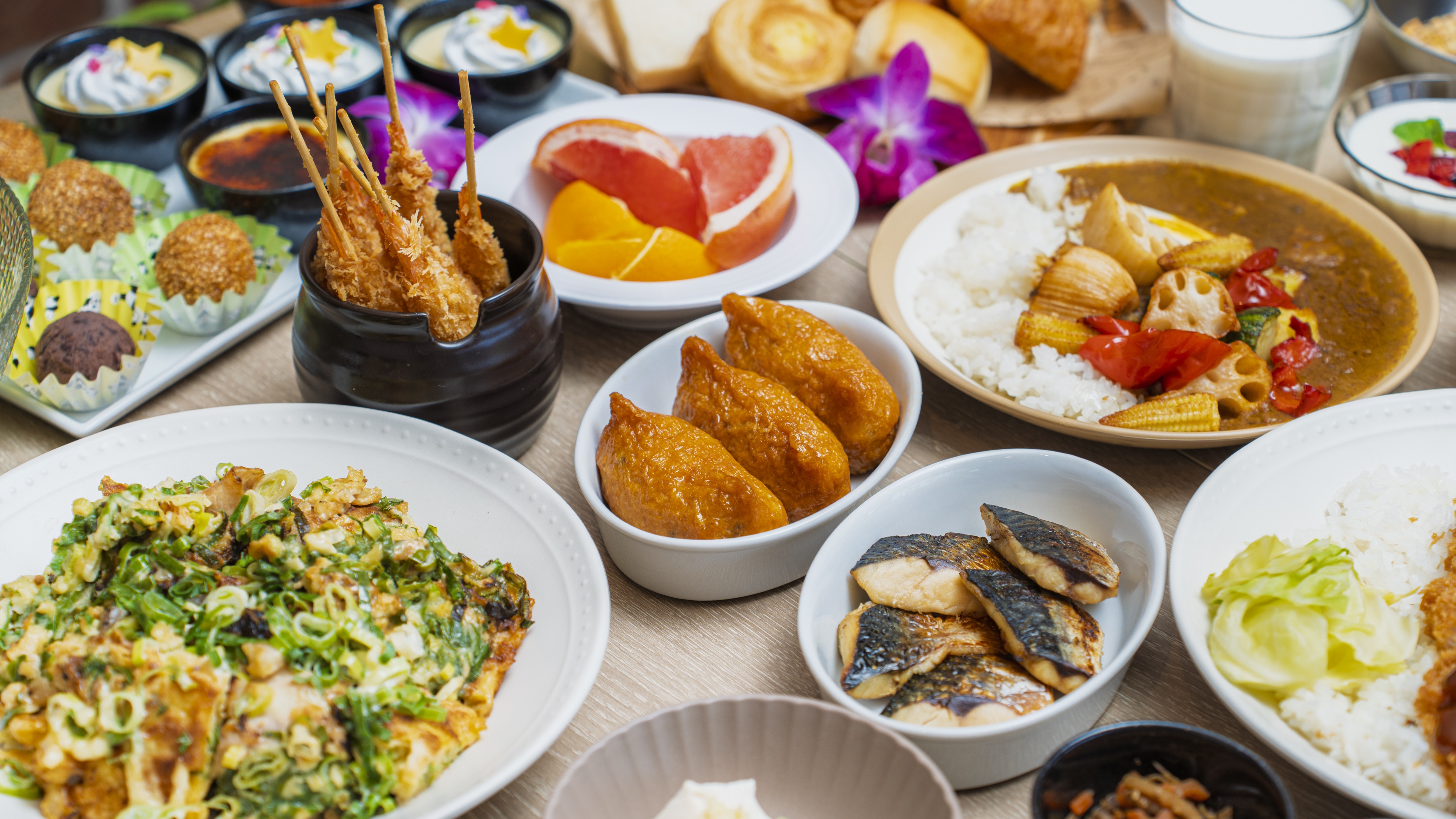 シェフの手作り朝食ブッフェ