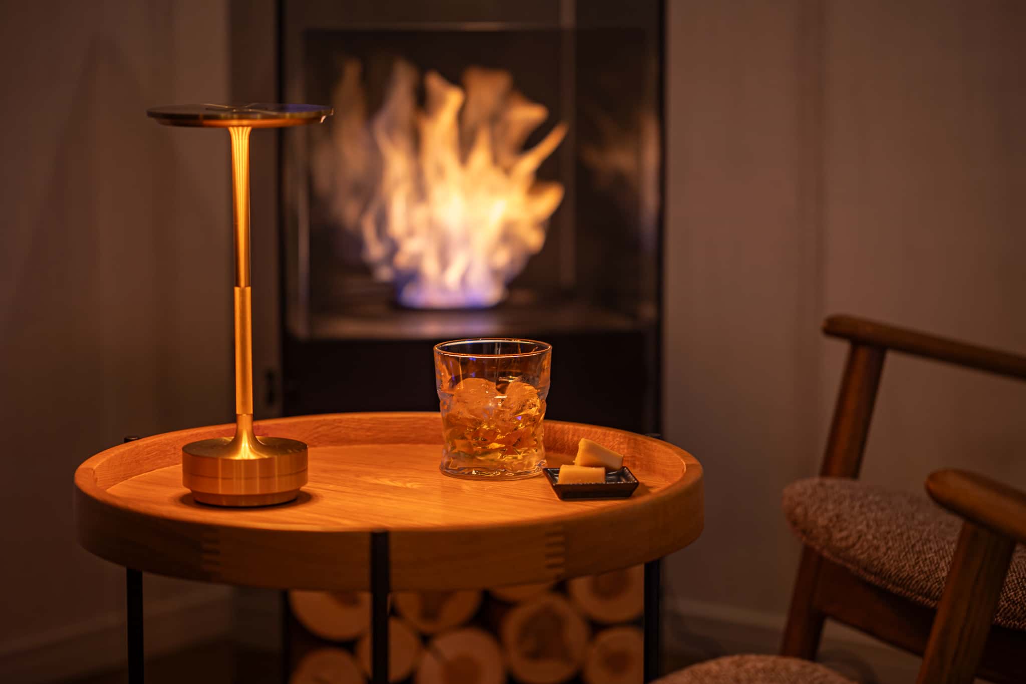 ストーブの炎でゆっくりリラックス