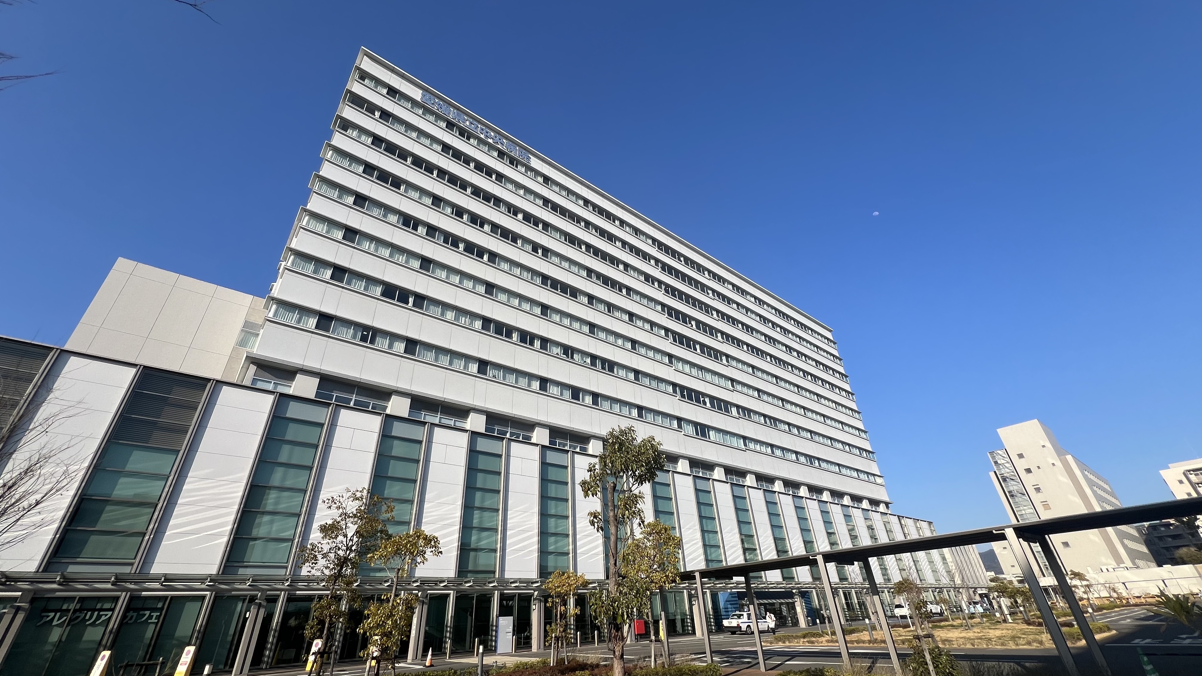 愛媛県立中央病院すぐ隣り