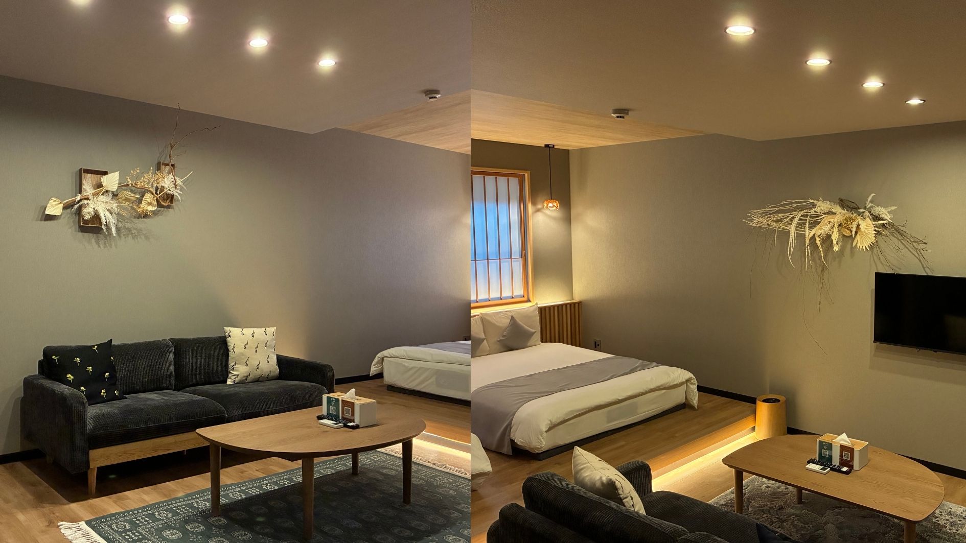 ツインダブル　ソファ