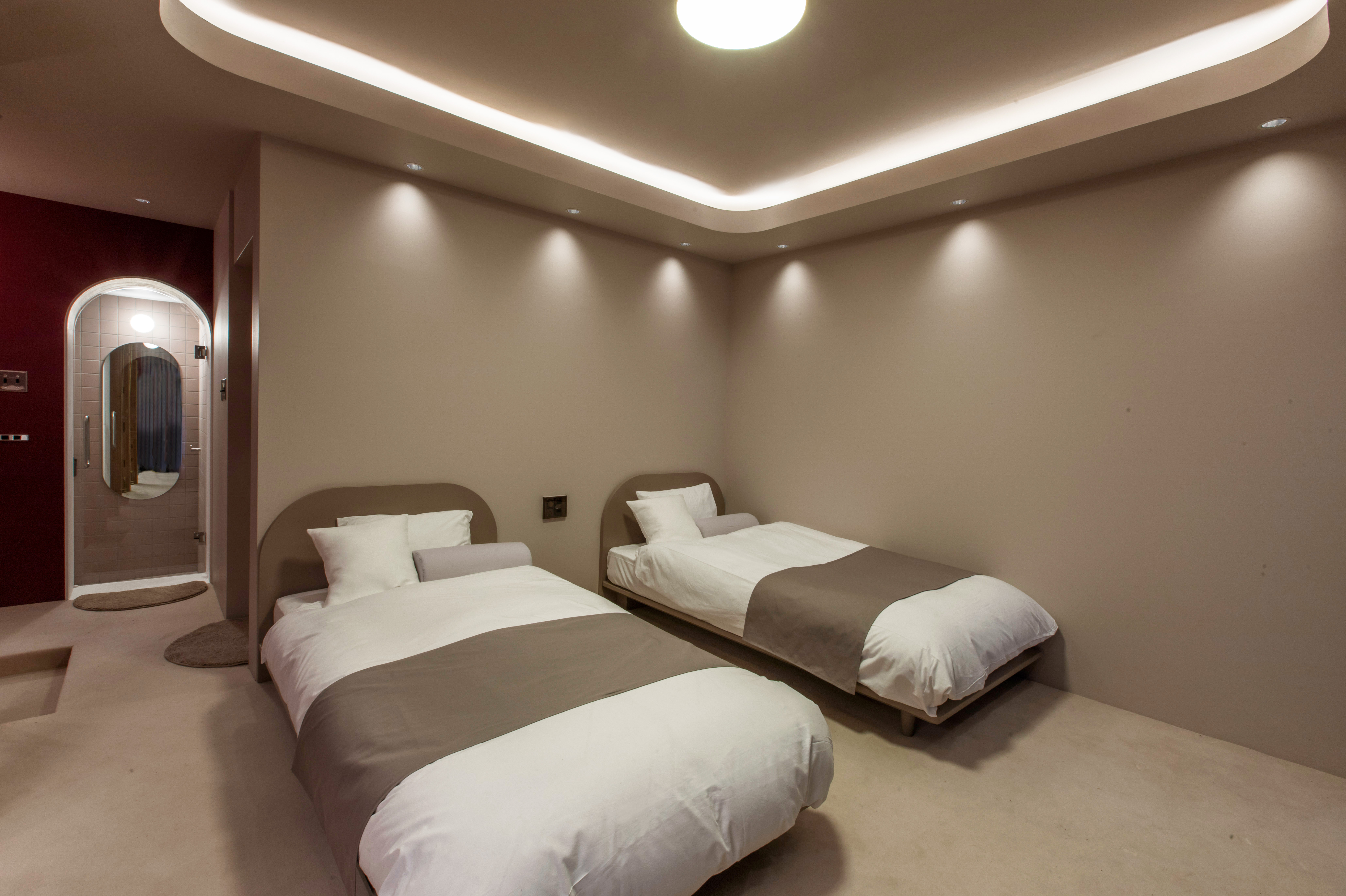 客室棟2階、ツインのお部屋の写真です。
