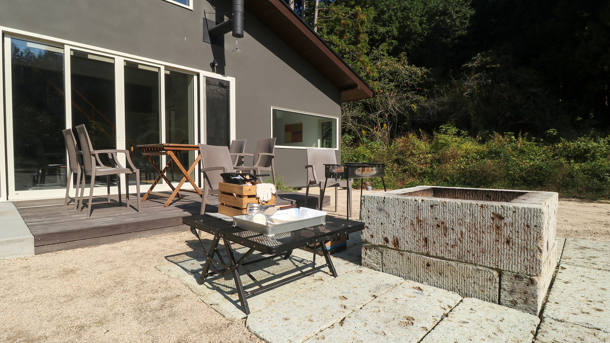 #BBQ　薪を使った本格的なBBQ。